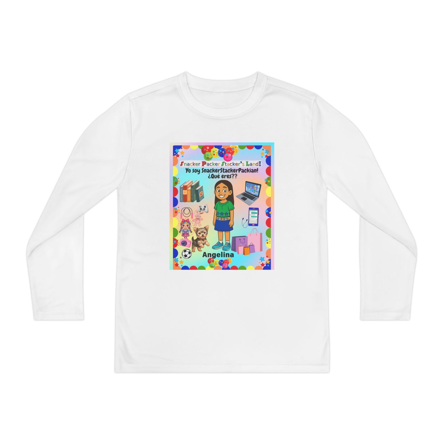 Youth Long Sleeve Tee — Personalized 'Angelina' Birthday/School Celebration Design