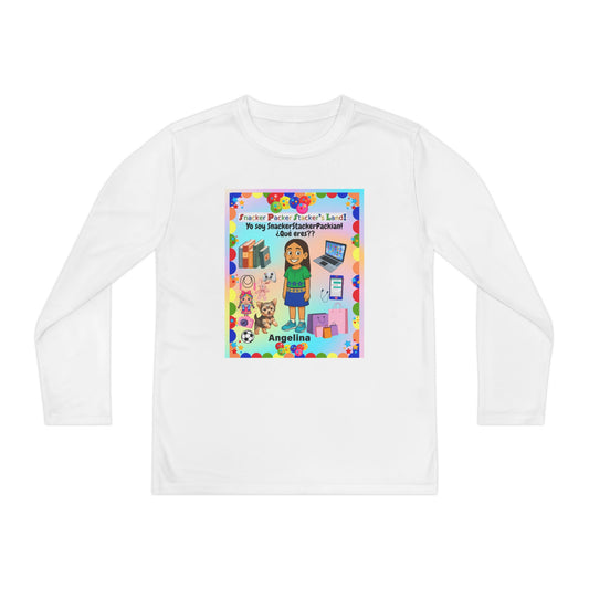 Youth Long Sleeve Tee — Personalized 'Angelina' Birthday/School Celebration Design