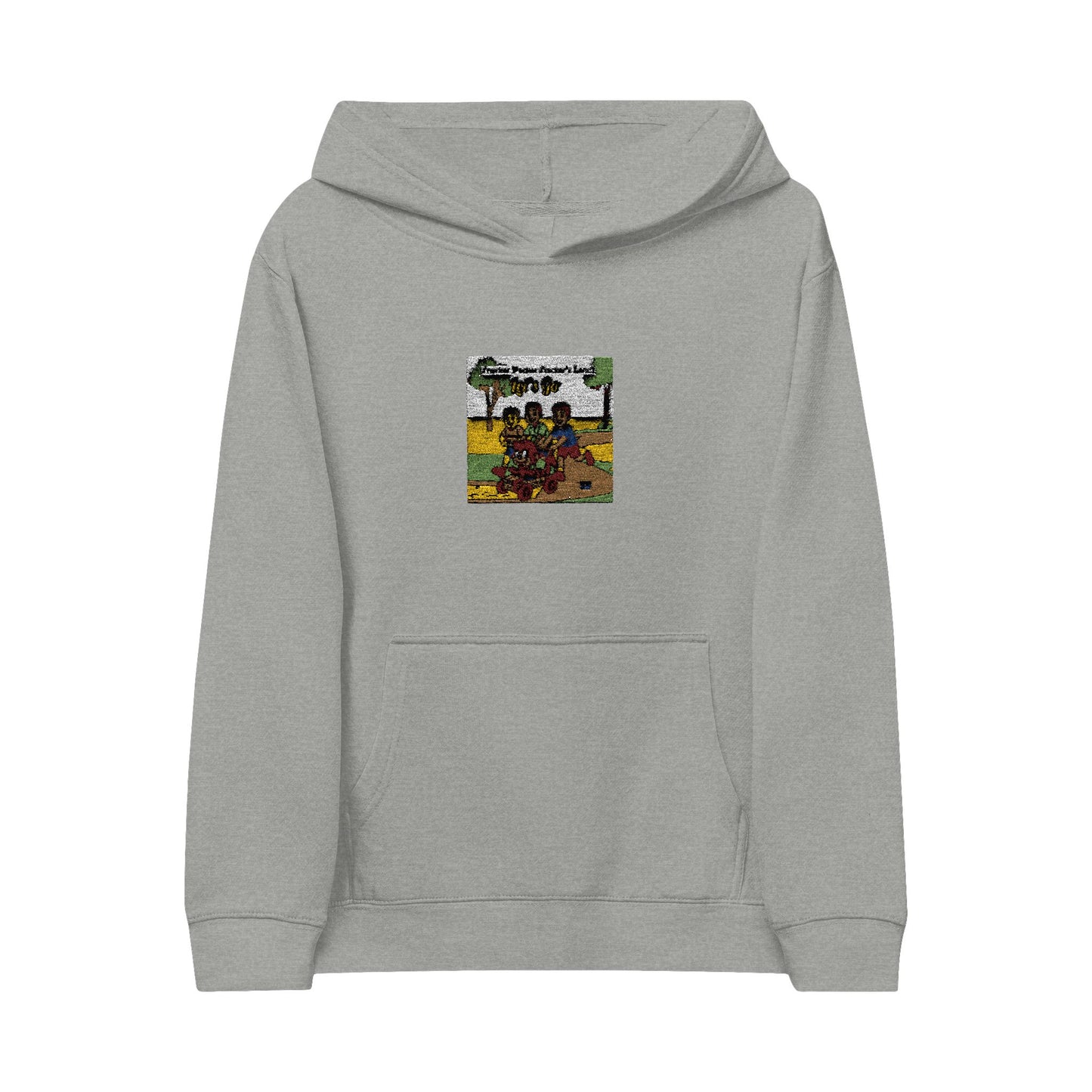 Kids Embroidered Fleece Hoodie - Cozy Art-Inspired Style