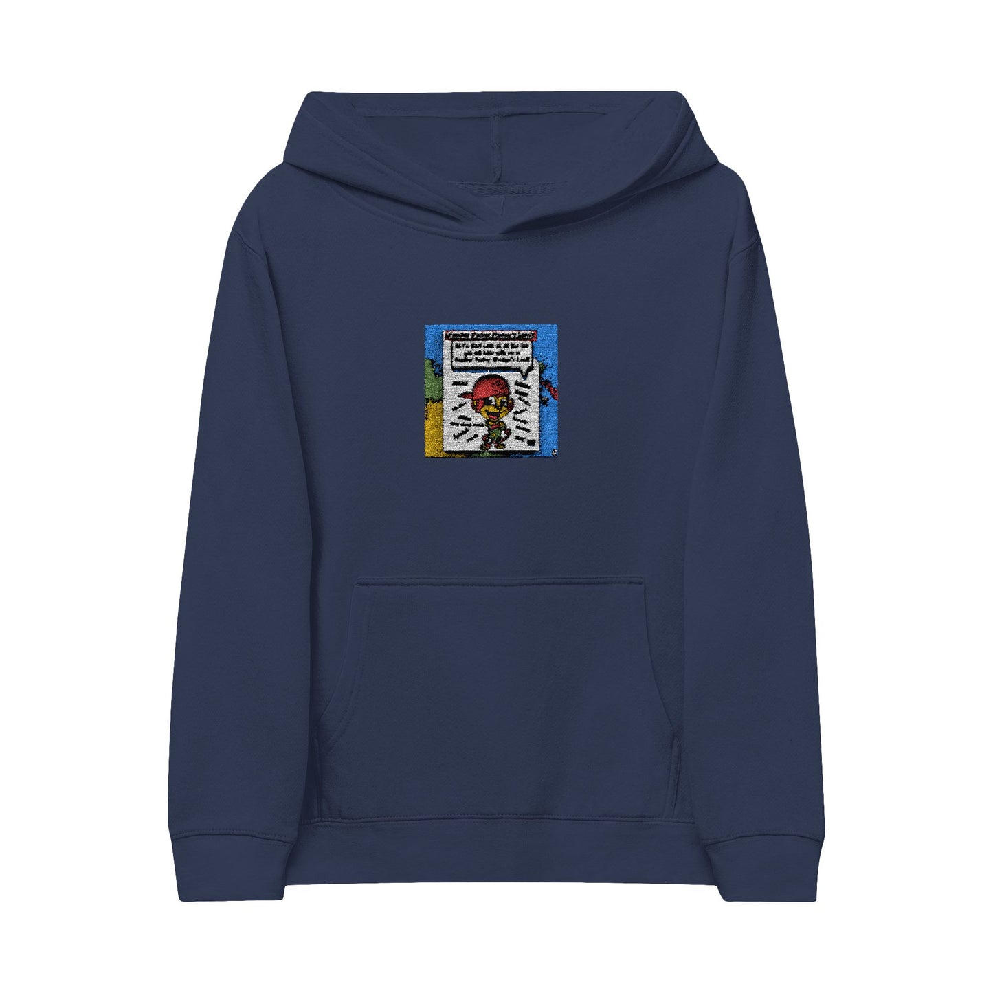 Colorful Embroidered Kids Fleece Hoodie