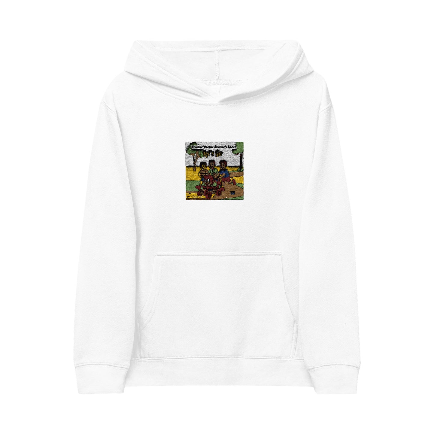 Kids Embroidered Fleece Hoodie - Cozy Art-Inspired Style