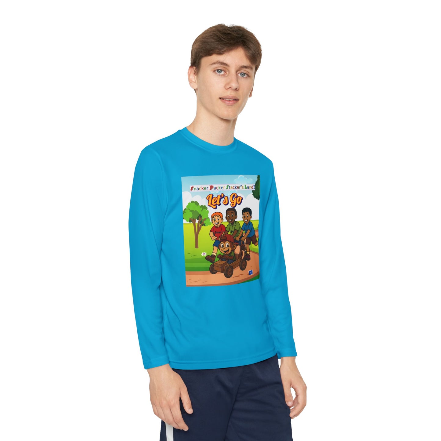 Youth Long Sleeve Graphic Tee - Let's Go Adventure Shirt