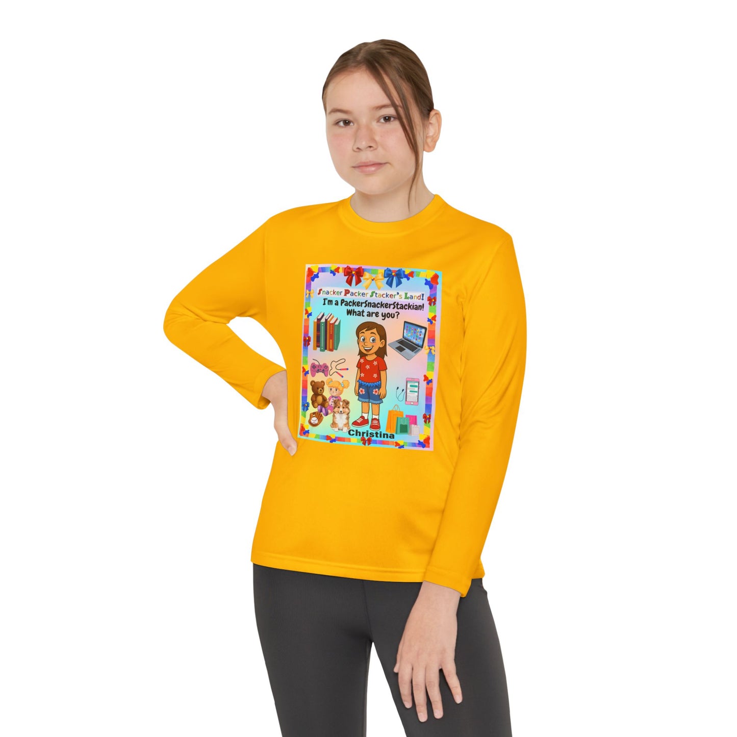 Youth Long Sleeve Tee — I’m a" PackerSnackerStackian!"  What are you?