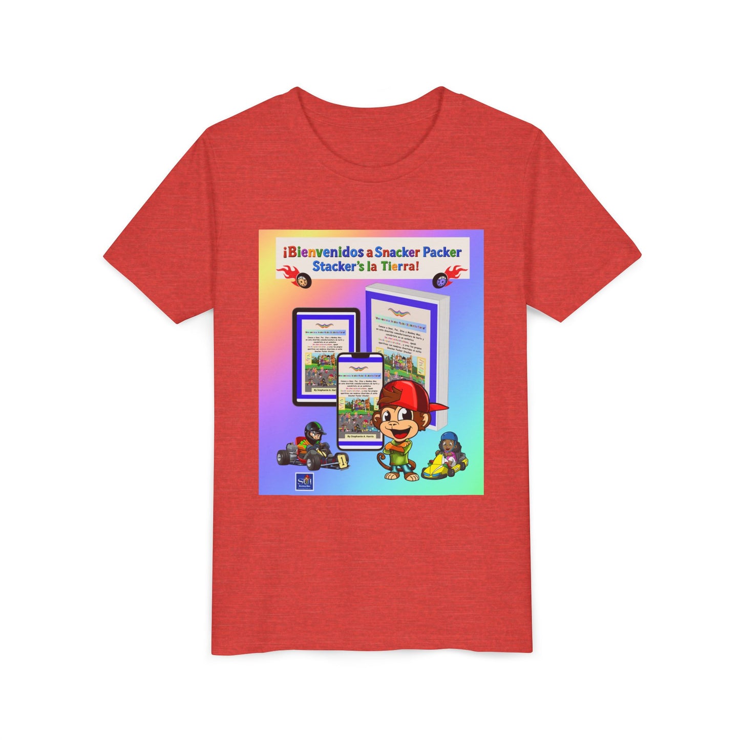 Youth Tee - (Spanish) Bienvenidos a Stacker Pack: Colorful Kid Gamer Graphic Shirt