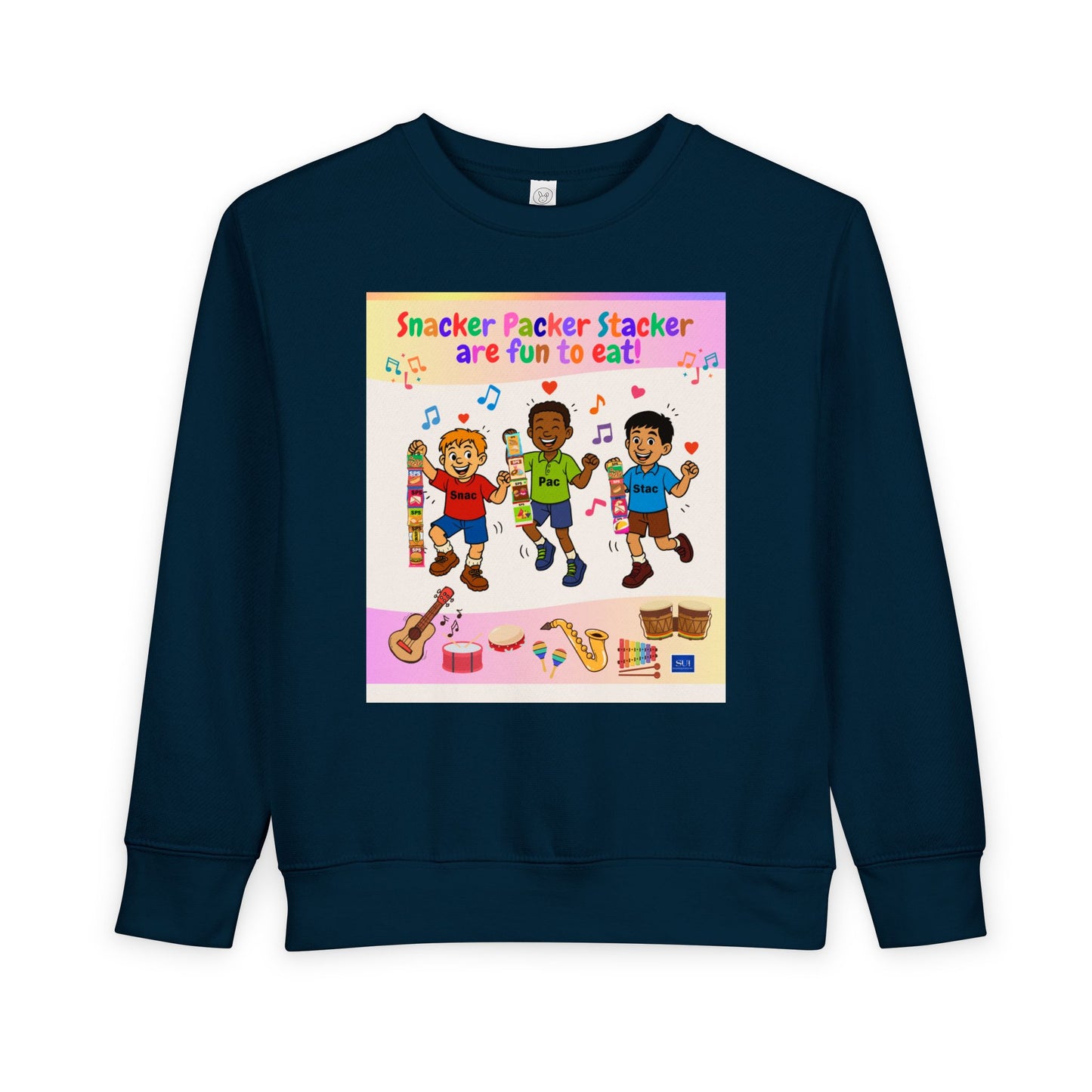 Toddler Fun Sweatshirt with Snack Packer Design
