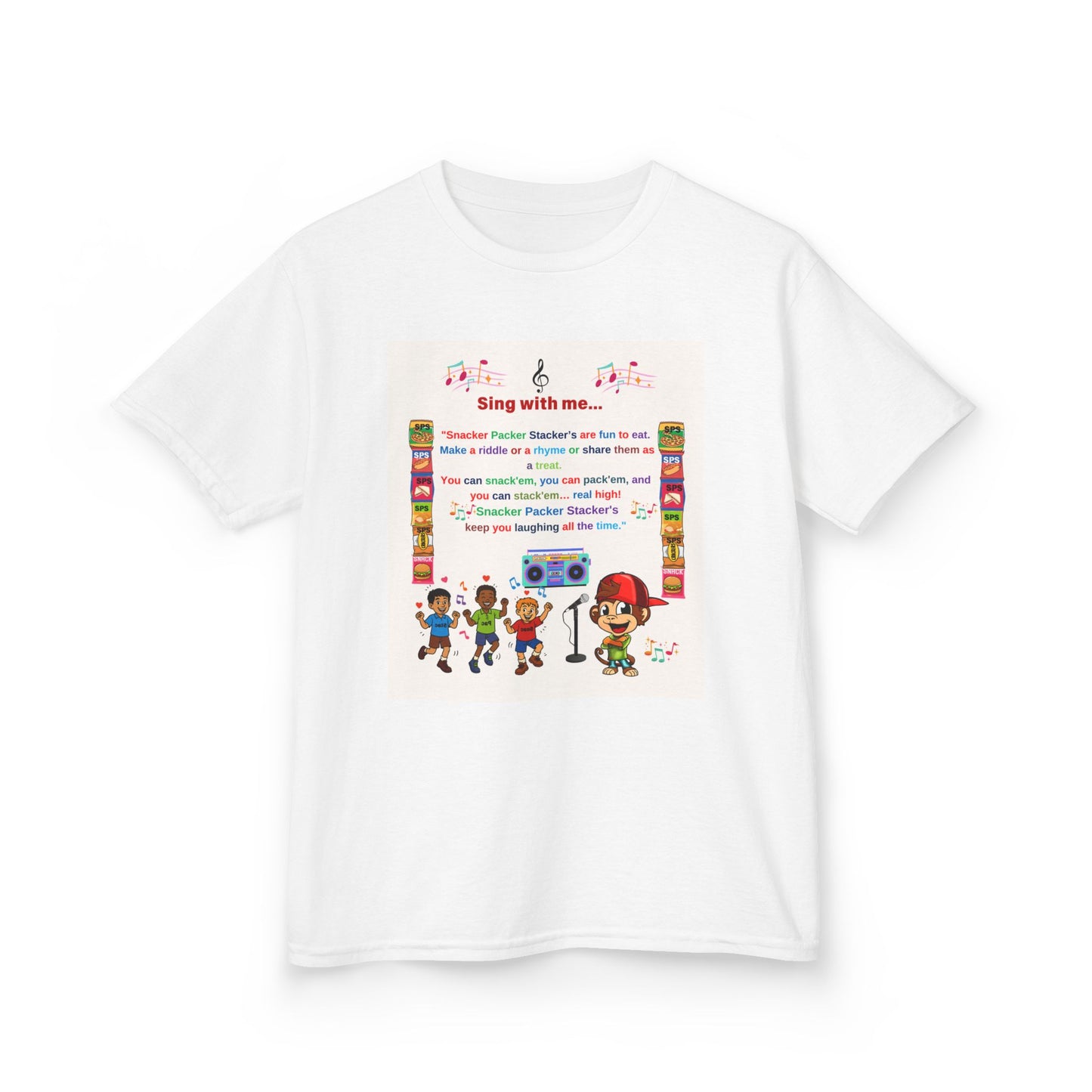 Kids Snacker Packer Stacker Snack Tee, Fun Food Shirt for Children, Snack Lover Gift, Kids Graphic Tee, Foodie T-shirt