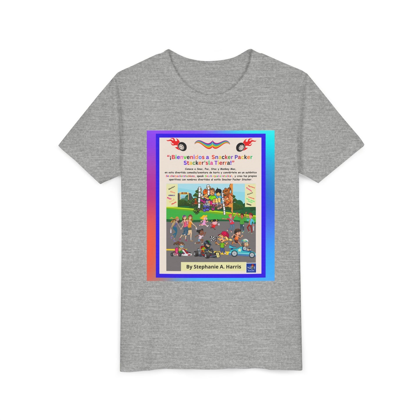 Youth Tee — (Spanish) ¡Diviértete escuchando el e-book de Monkey Mac!