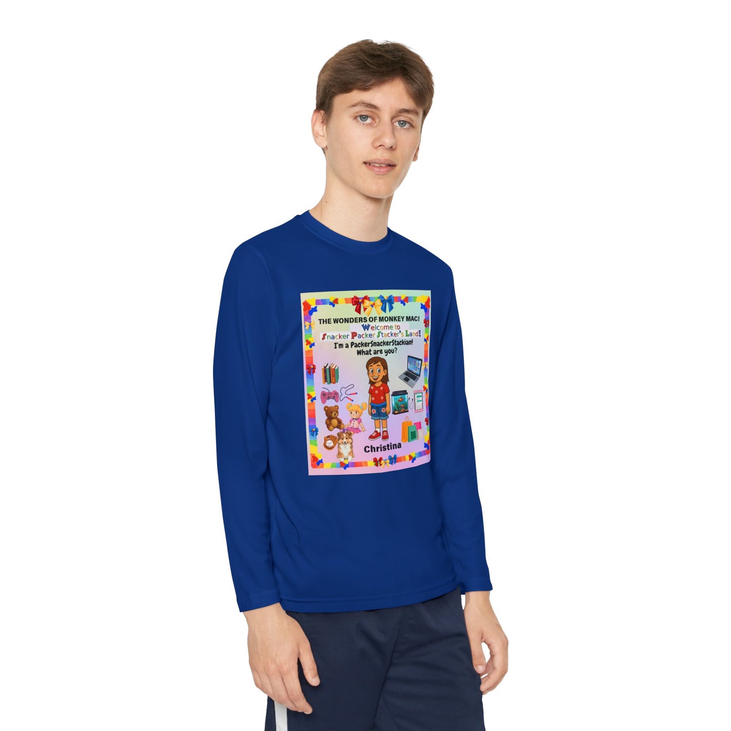 Youth Long Sleeve Tee — "I'm a Pantherchaser" Colorful Kids Reading & School Shirt