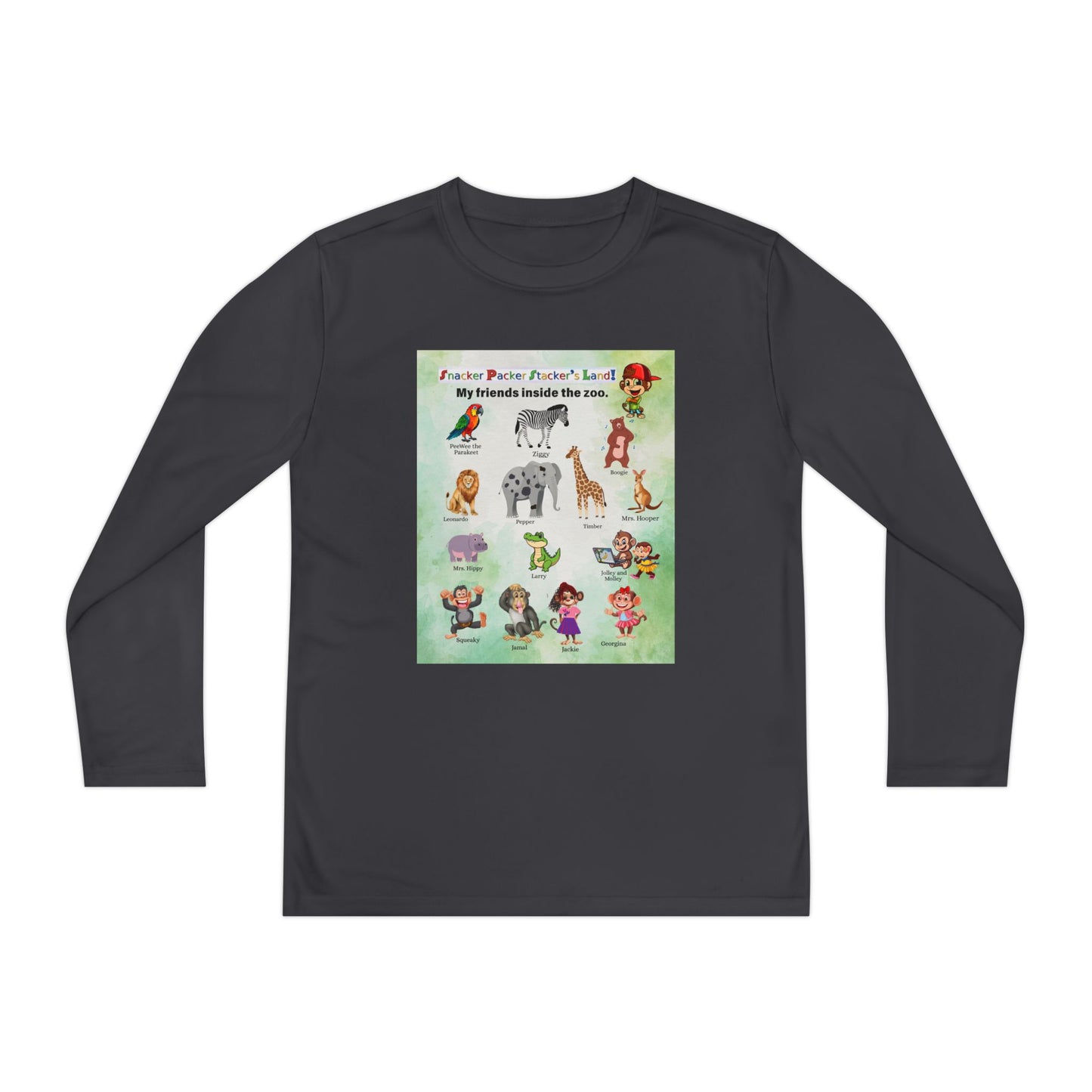 Youth Long Sleeve Competitor Tee - Animal Friends Adventure Design