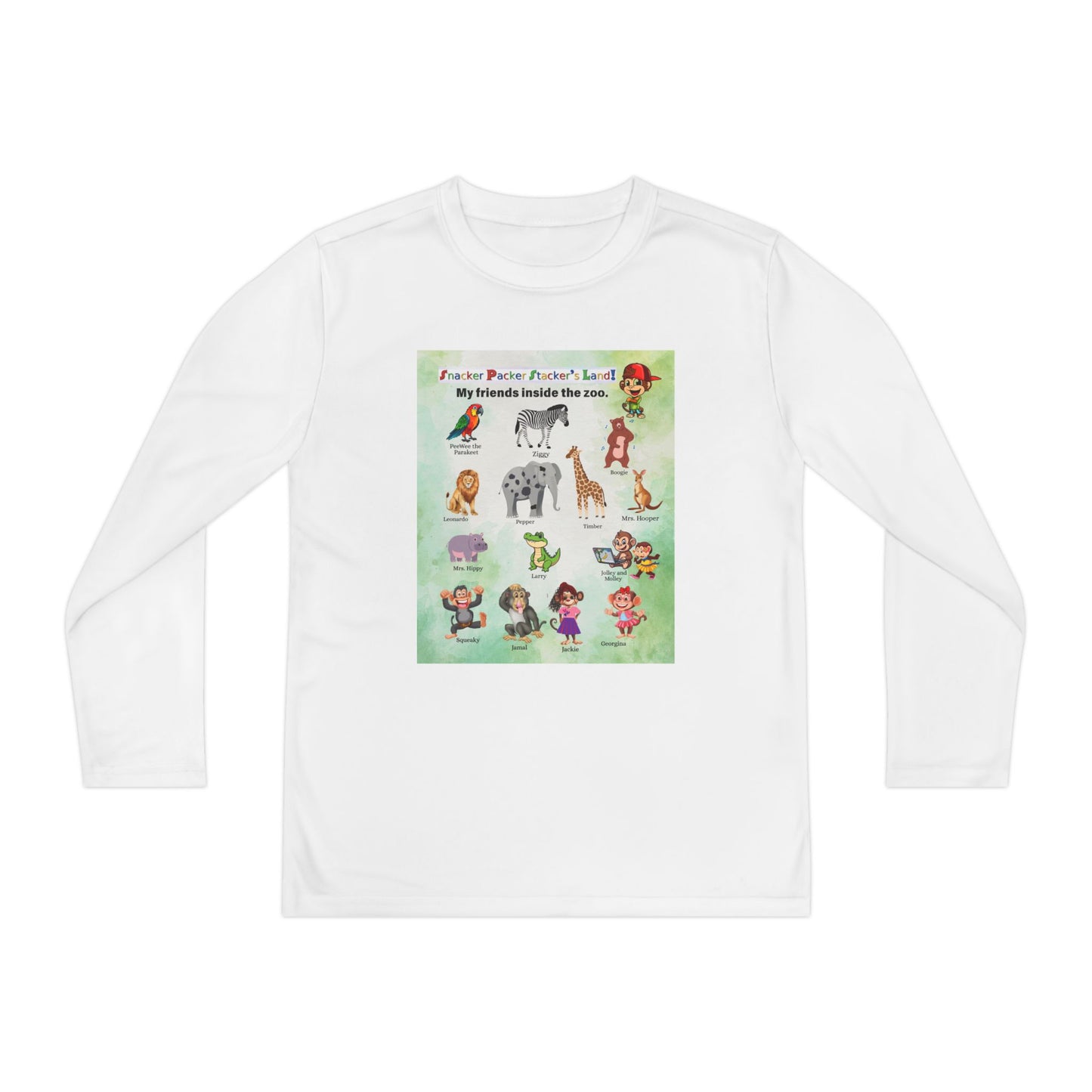 Youth Long Sleeve Competitor Tee - Animal Friends Adventure Design