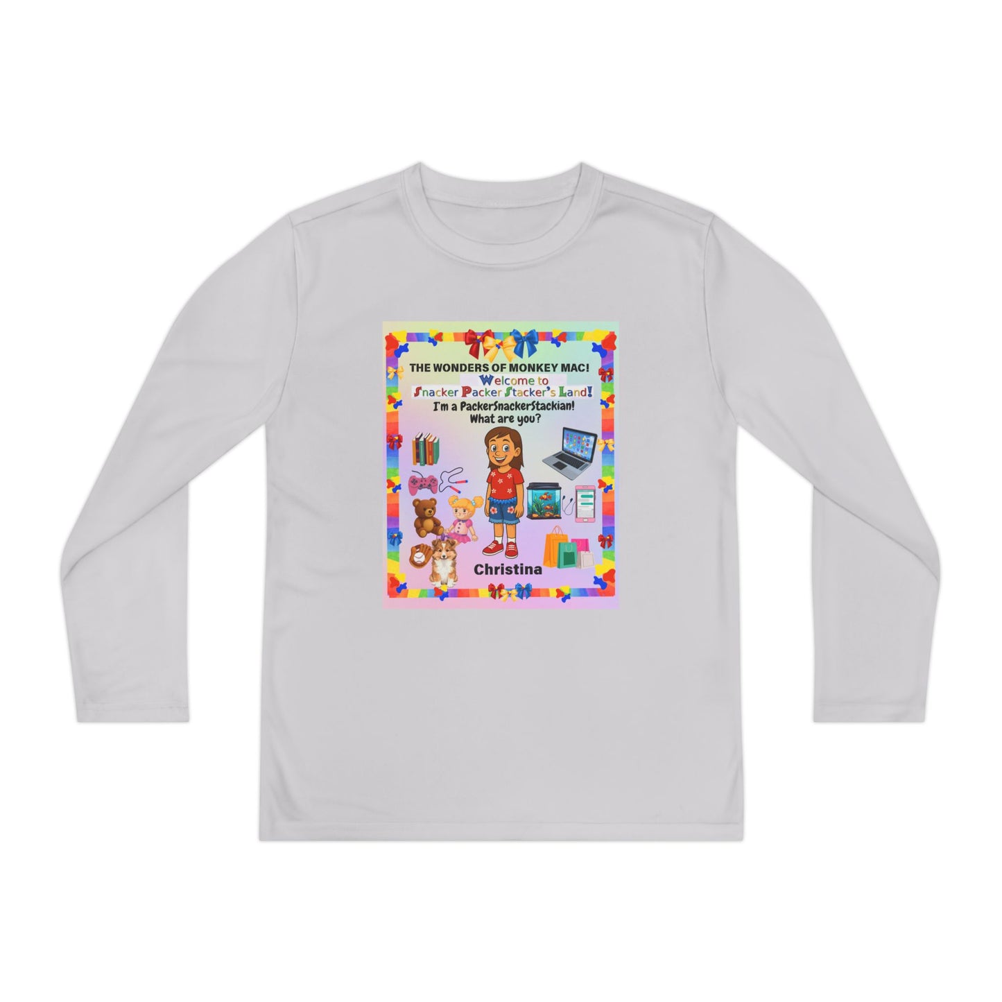Youth Long Sleeve Tee — "I'm a Pantherchaser" Colorful Kids Reading & School Shirt
