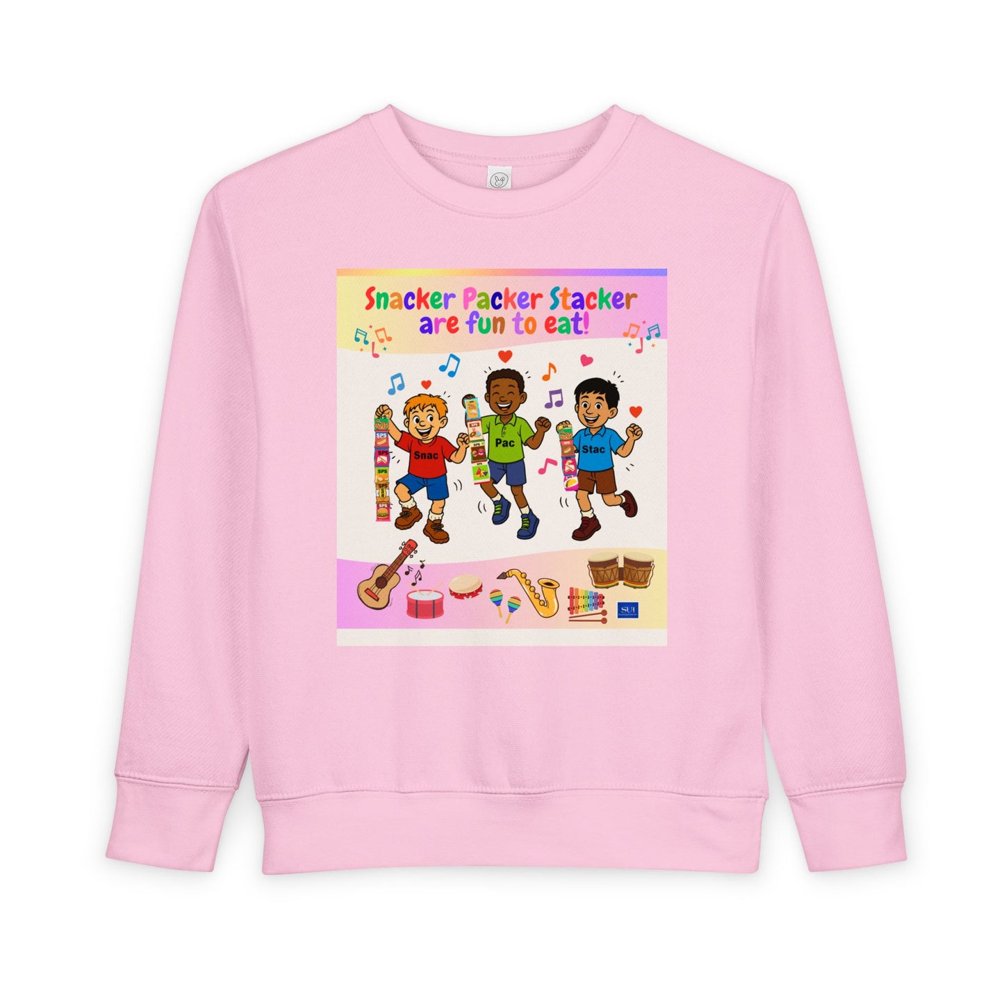 Toddler Fun Sweatshirt with Snack Packer Design