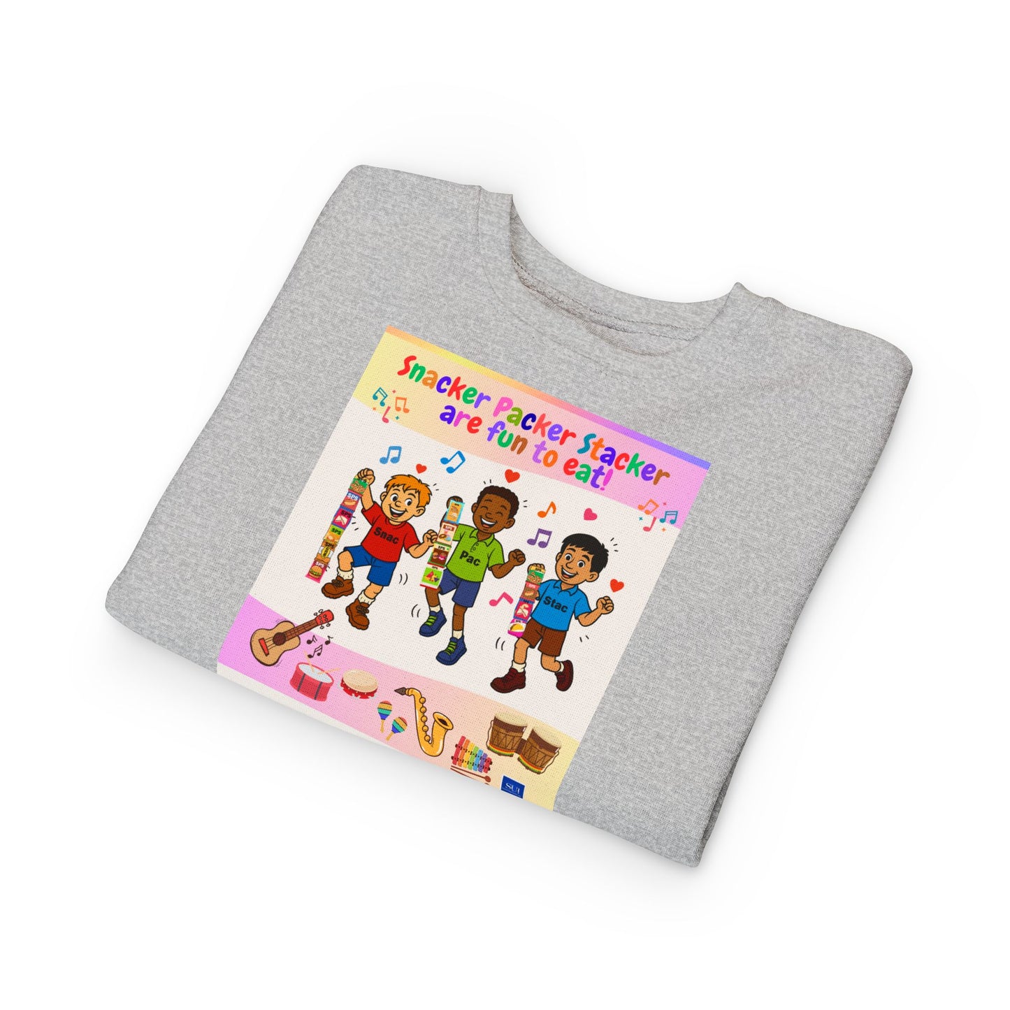 Toddler Fun Sweatshirt with Snack Packer Design