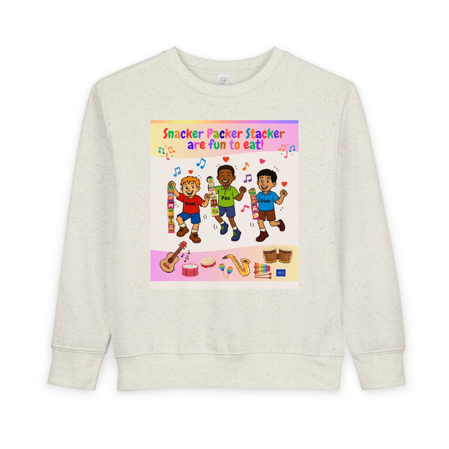 Toddler Fun Sweatshirt with Snack Packer Design