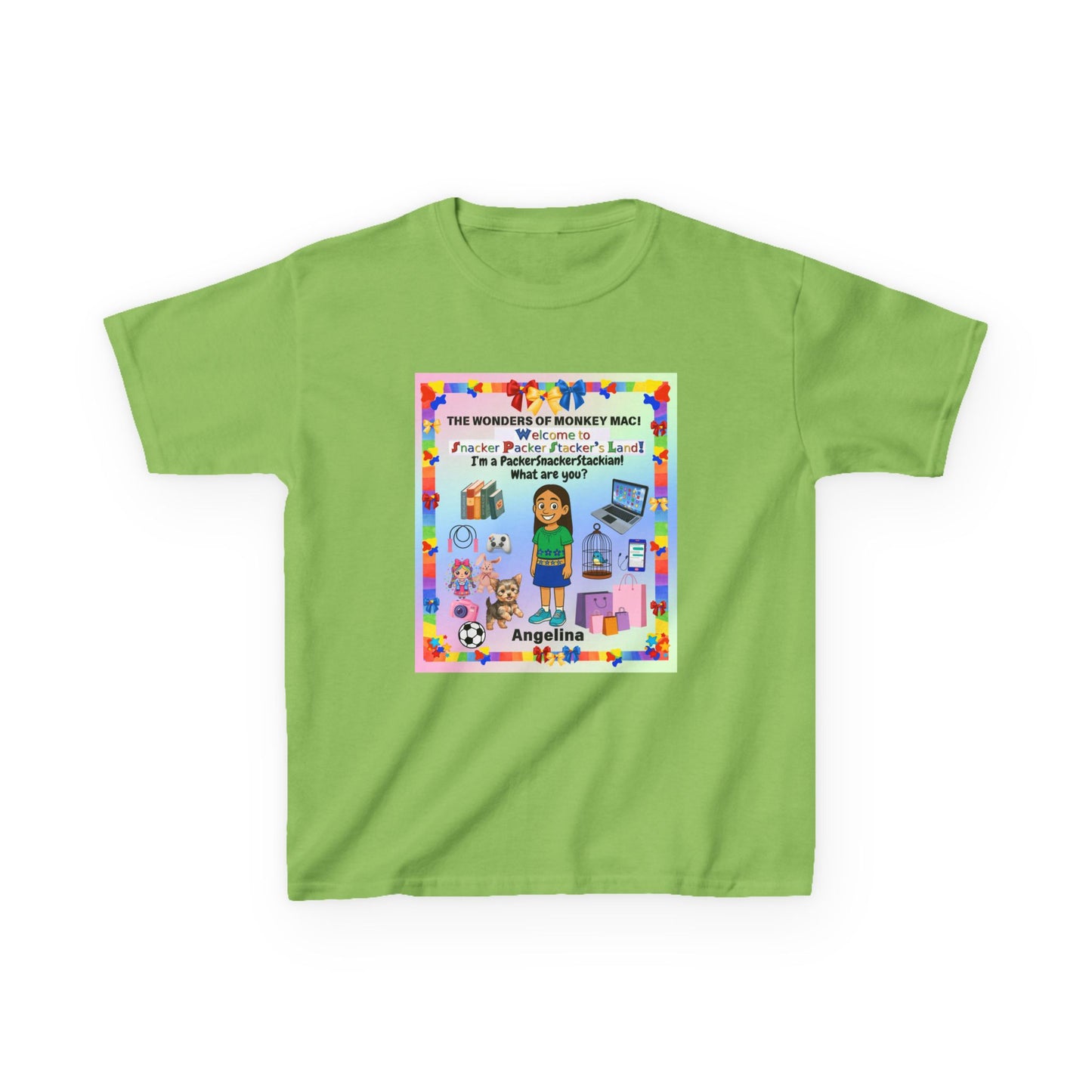Youth Long Sleeve Tee — Personalized 'Angelina' Birthday/School Celebration Design