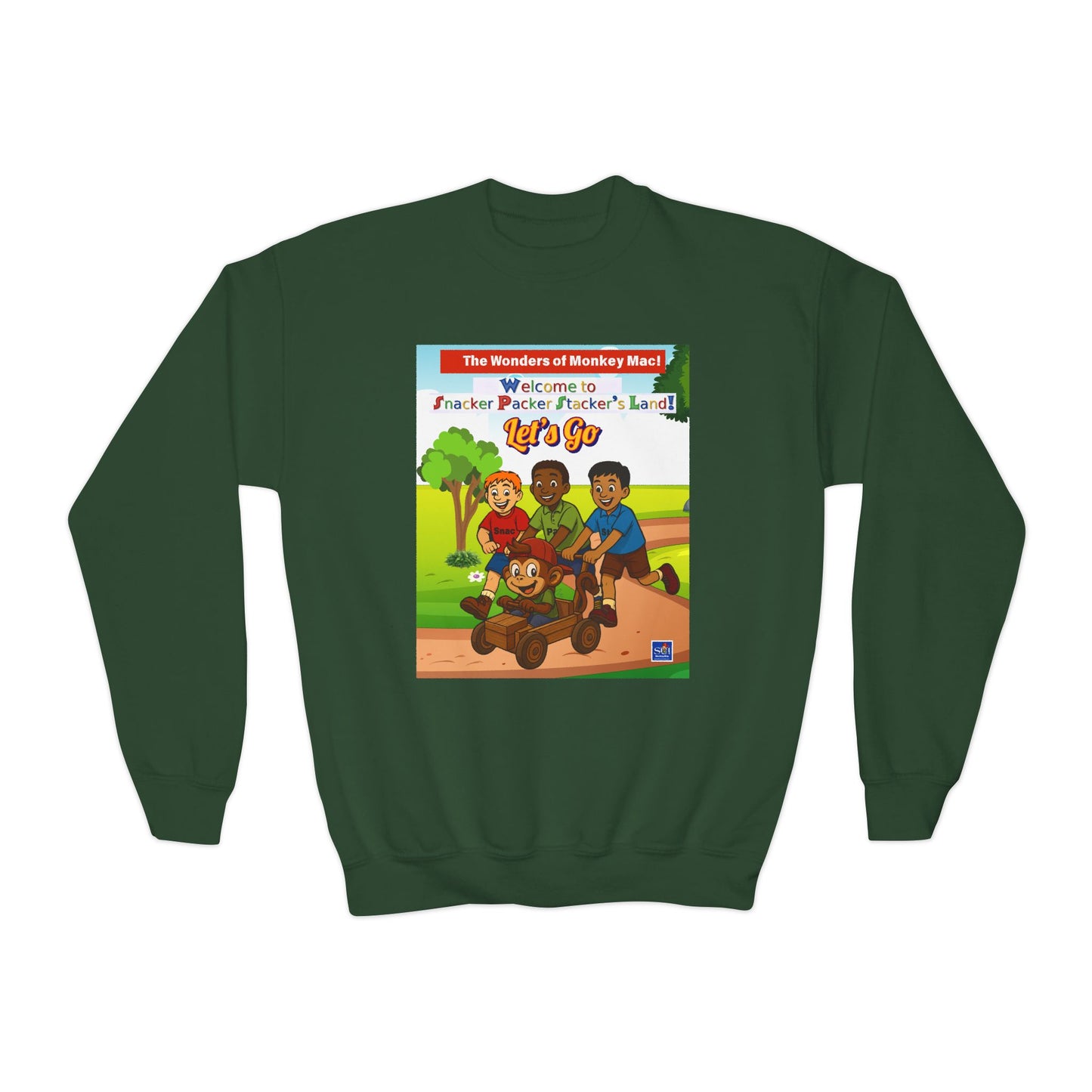 Kids' Cartoon Adventure Crewneck Sweatshirt