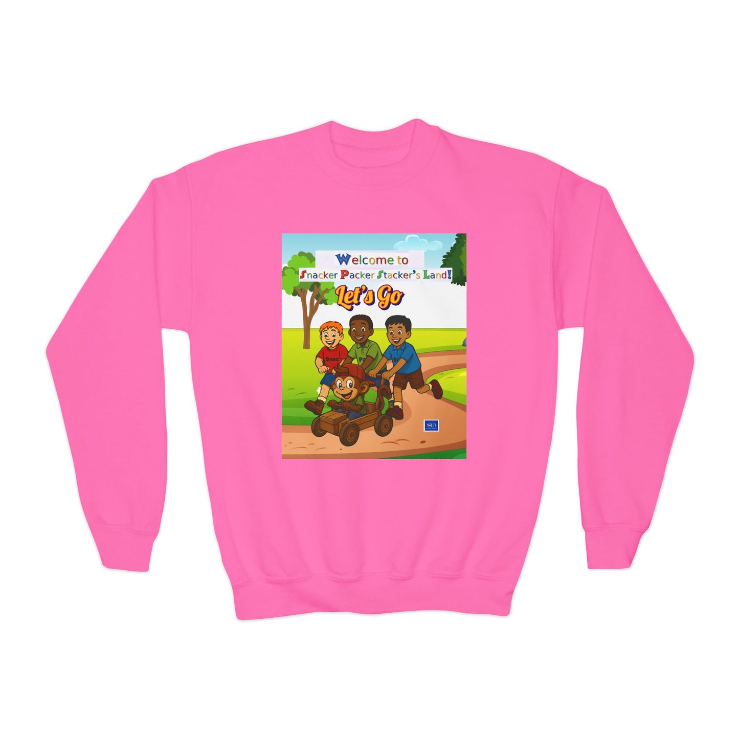 Kids' Cartoon Adventure Crewneck Sweatshirt