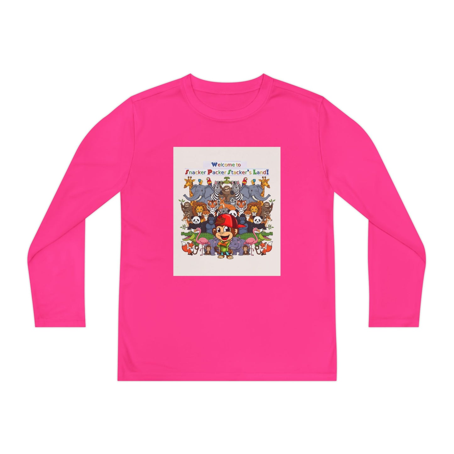 Youth Long Sleeve Competitor Tee with Fun Animal Design