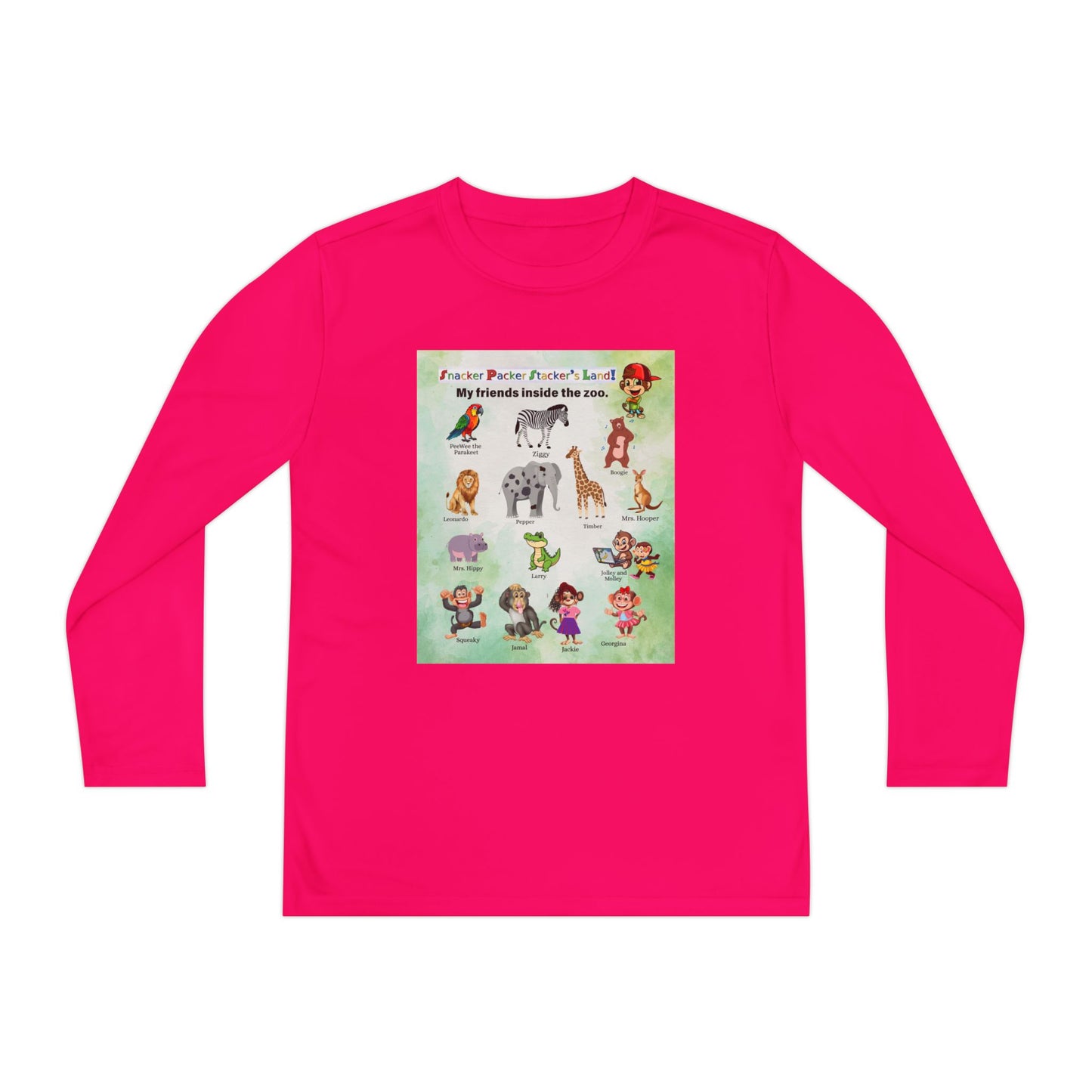 Youth Long Sleeve Competitor Tee - Animal Friends Adventure Design