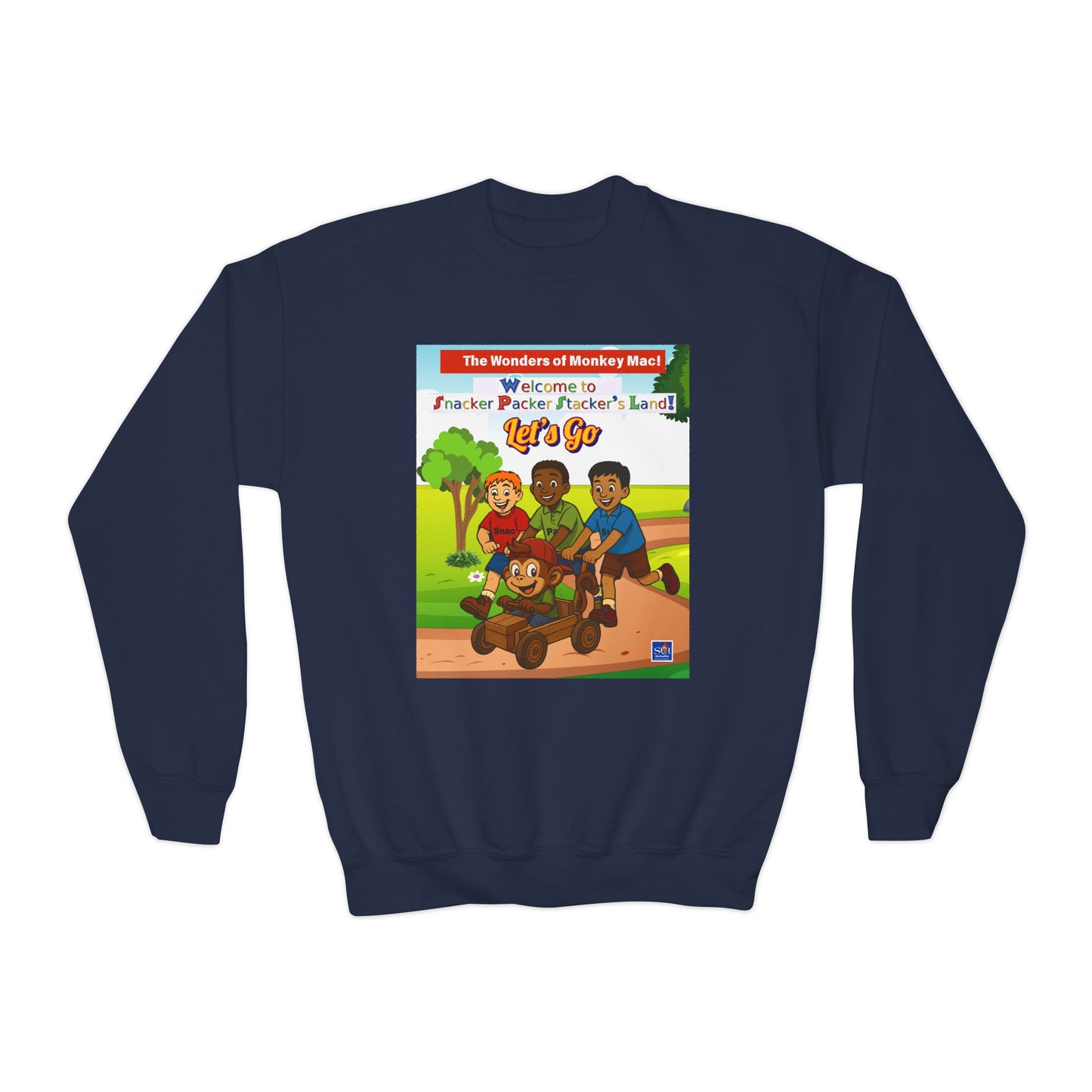 Kids' Cartoon Adventure Crewneck Sweatshirt