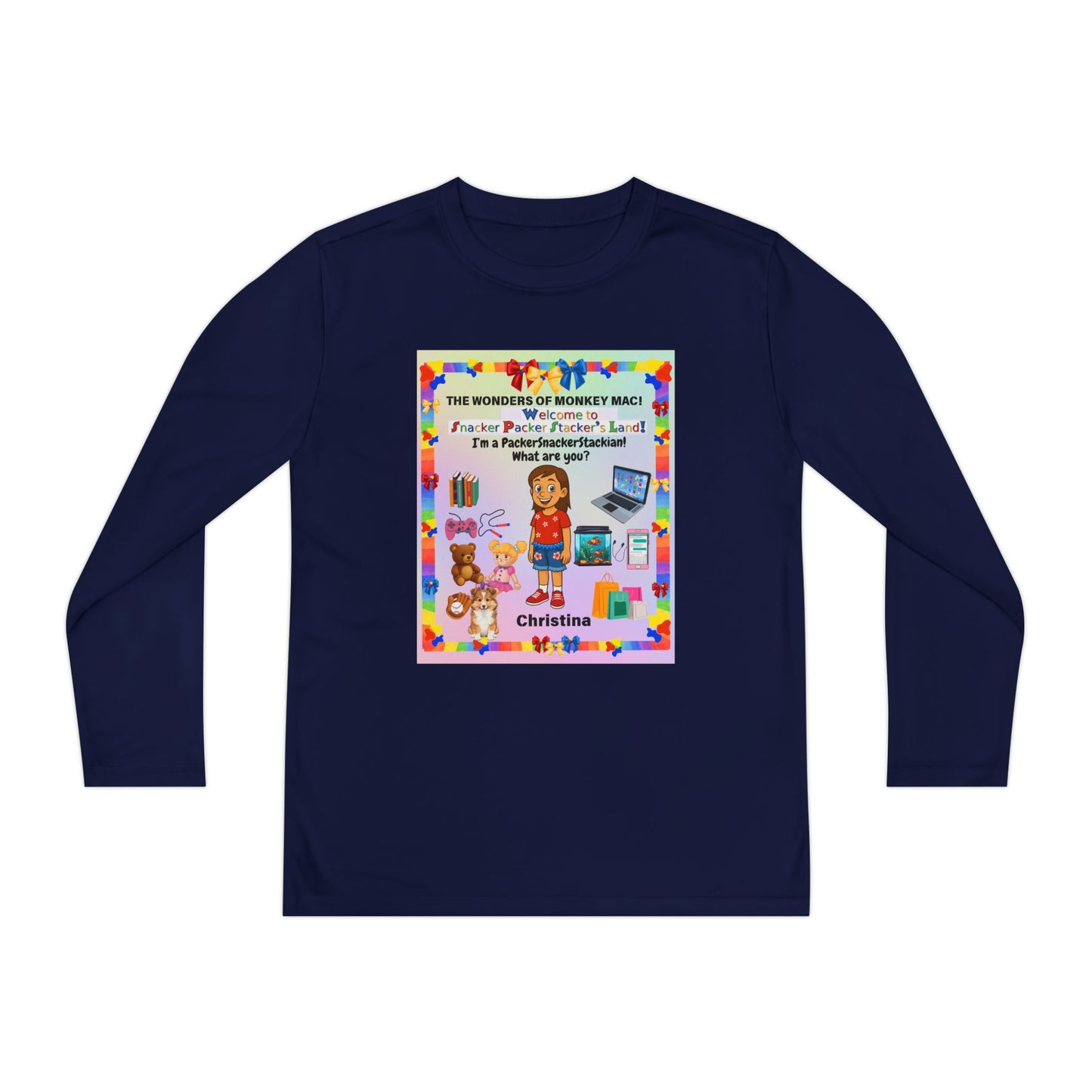 Youth Long Sleeve Tee — "I'm a Pantherchaser" Colorful Kids Reading & School Shirt