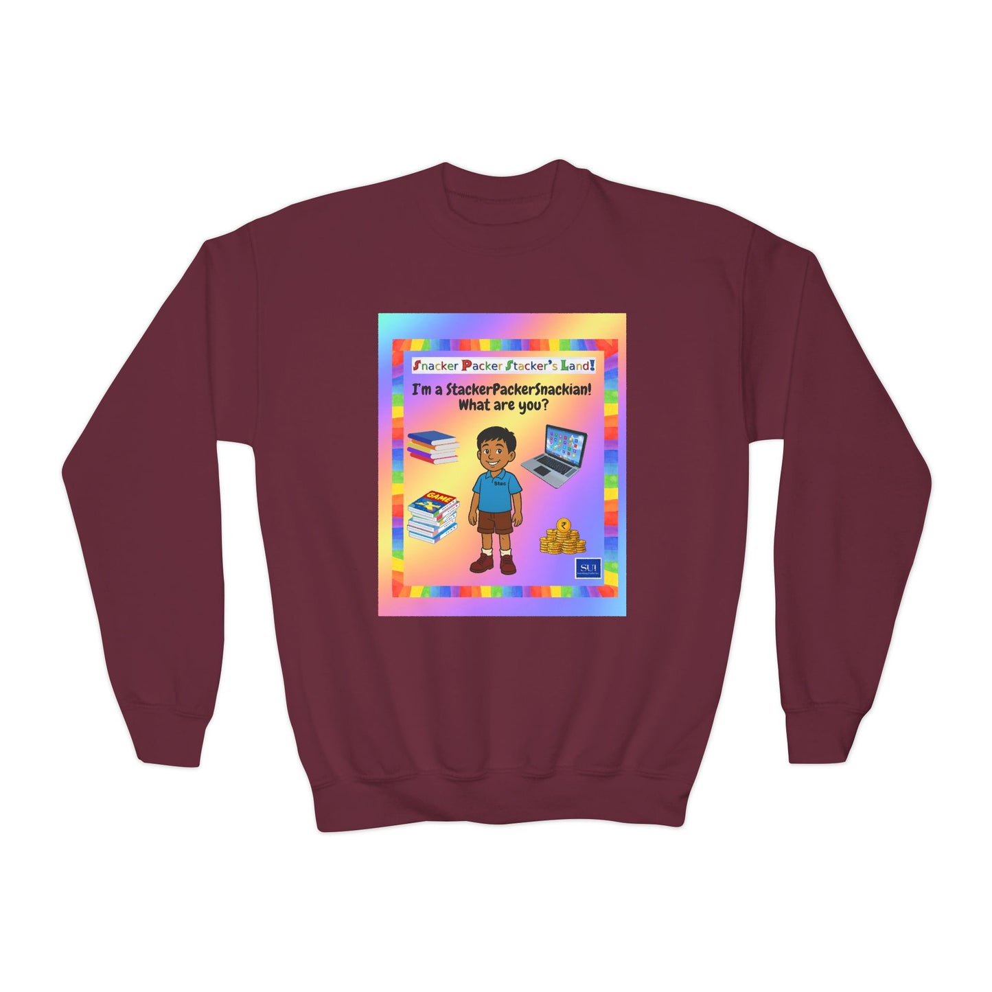 Youth Crewneck Sweatshirt - "I'm a Teacher's Favorite, What Are You?"