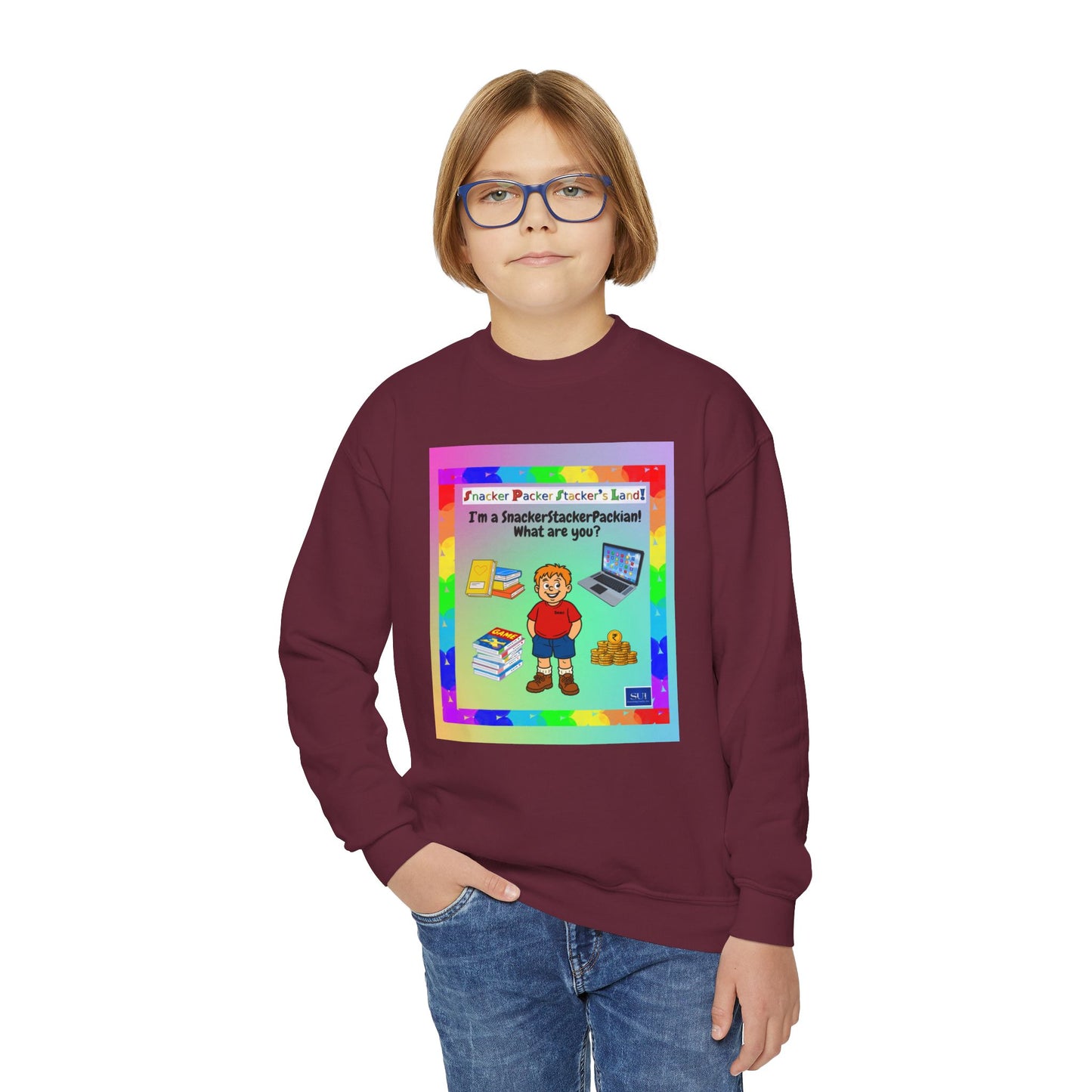 Youth Crewneck Sweatshirt - Inspirational Design for Kids