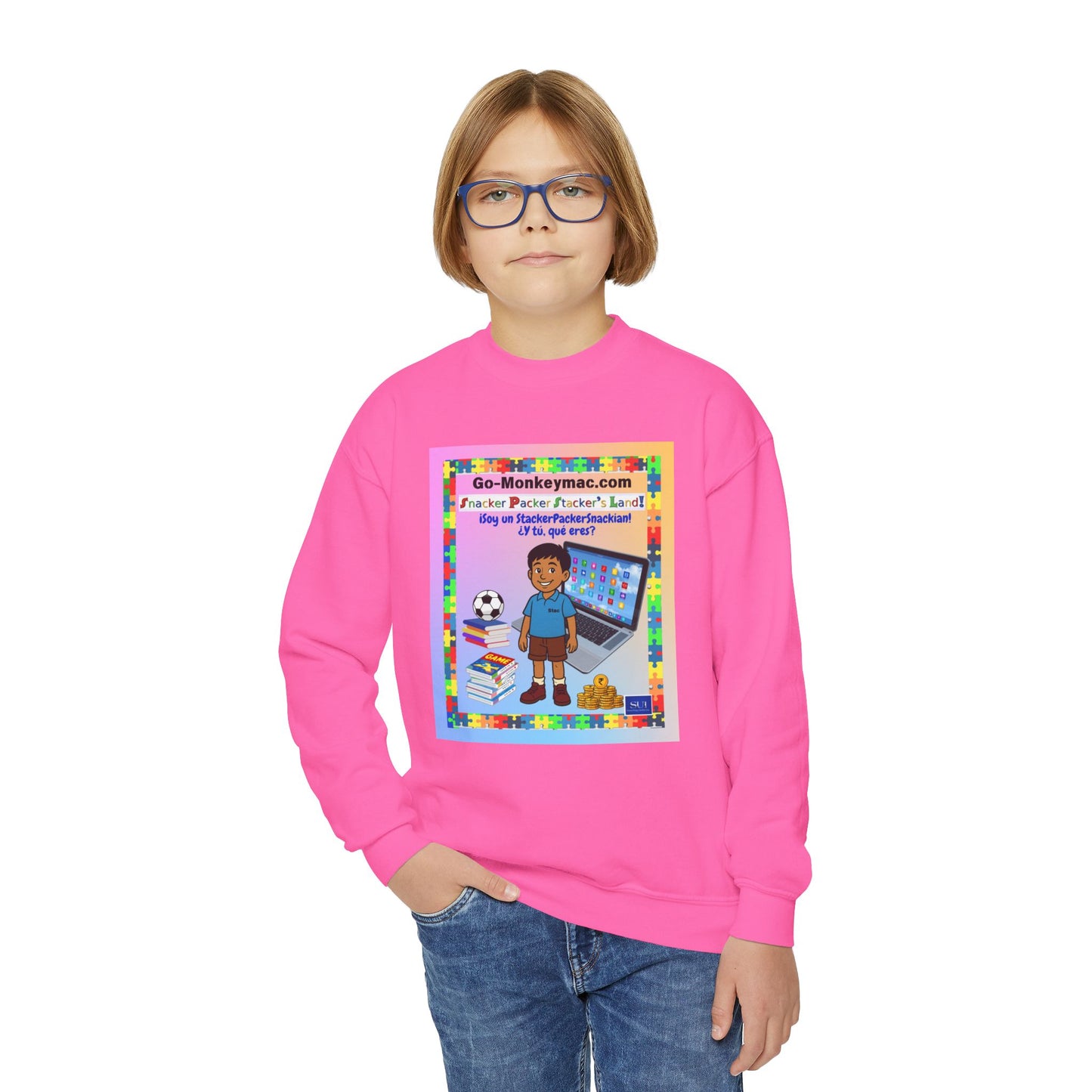 Youth Crewneck Sweatshirt - "I'm a Teacher's Favorite, What Are You?"