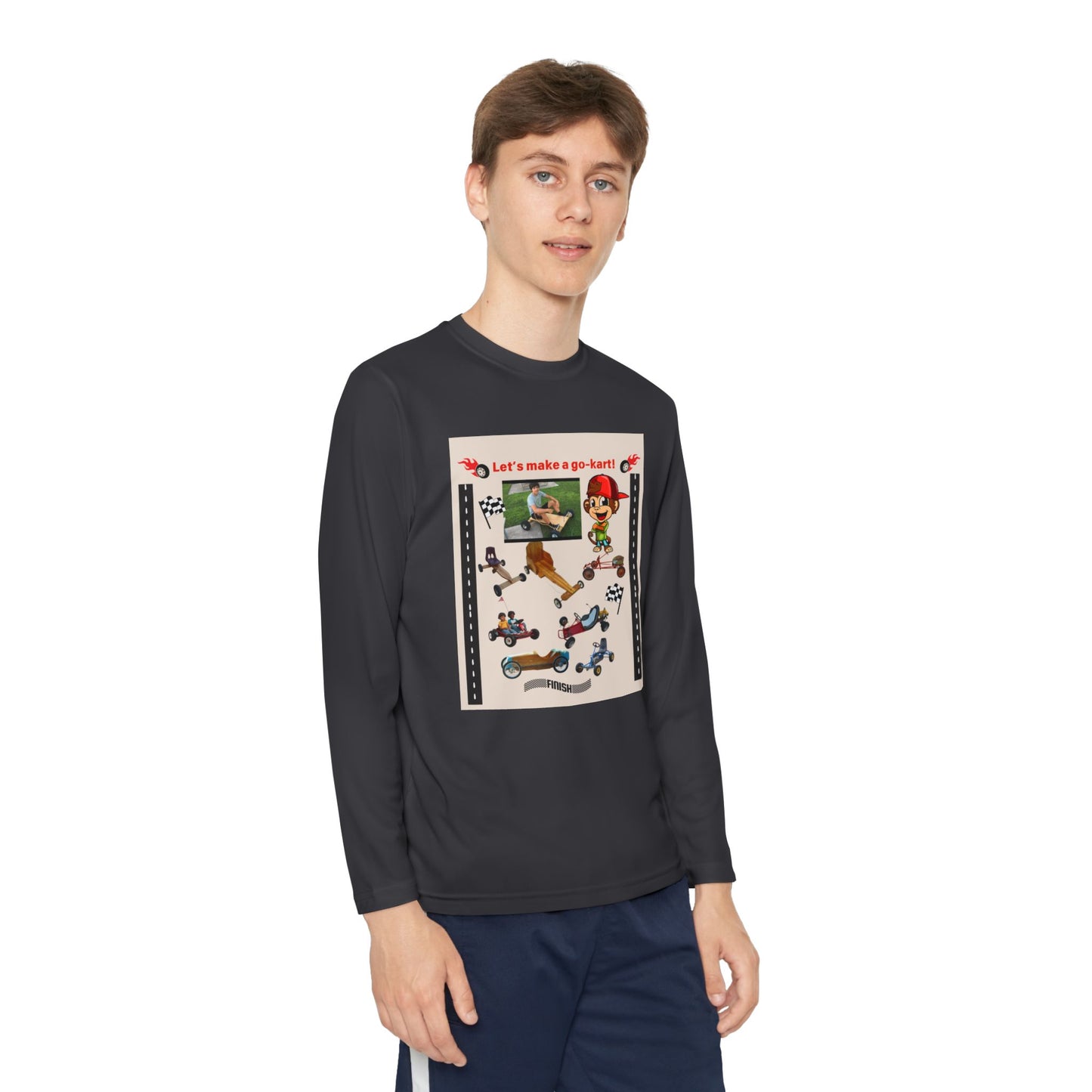 Youth Go-Kart Adventure Youth Long Sleeve Tee