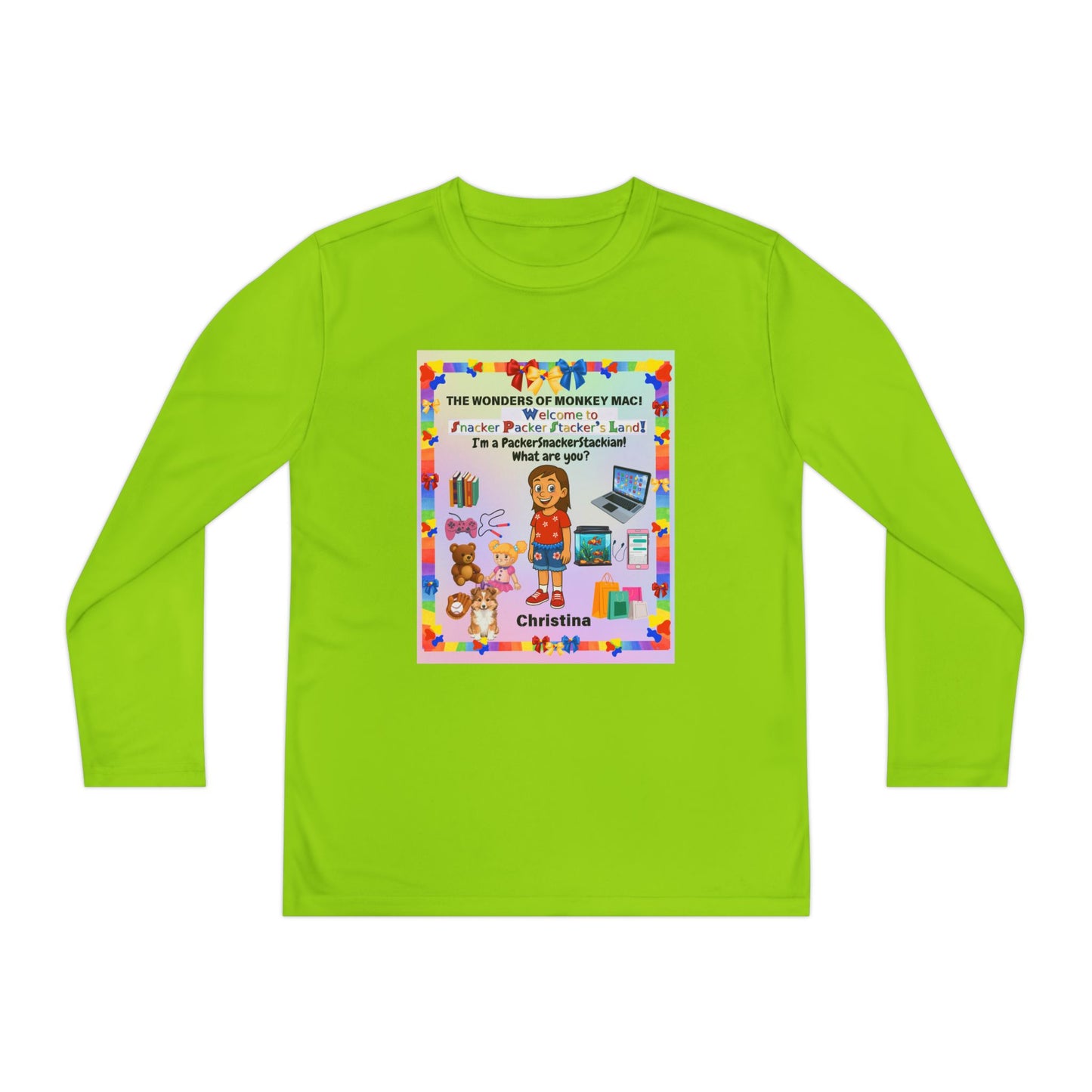 Youth Long Sleeve Tee — "I'm a Pantherchaser" Colorful Kids Reading & School Shirt