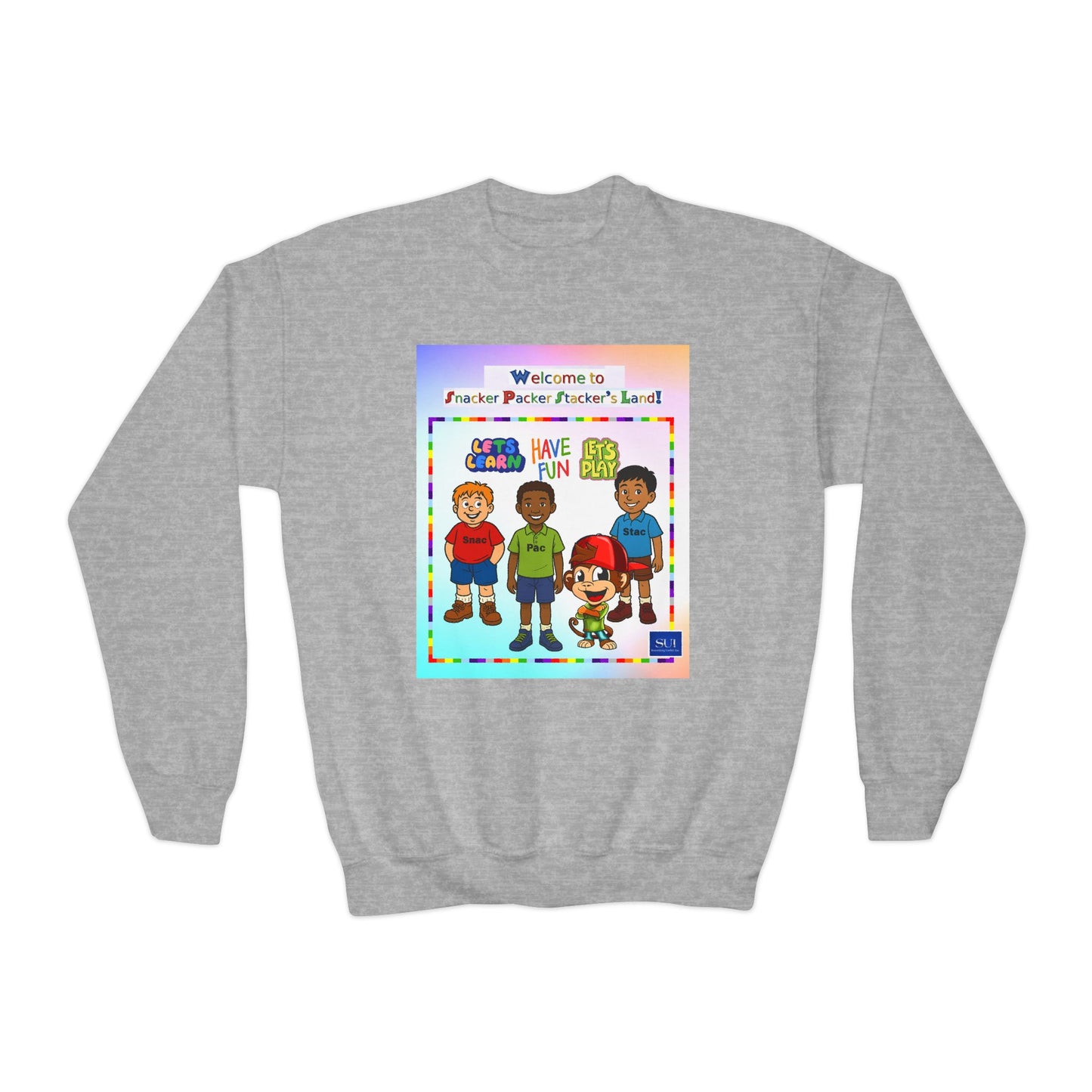 Youth Crewneck Sweatshirt - Welcome to Fun Land Design