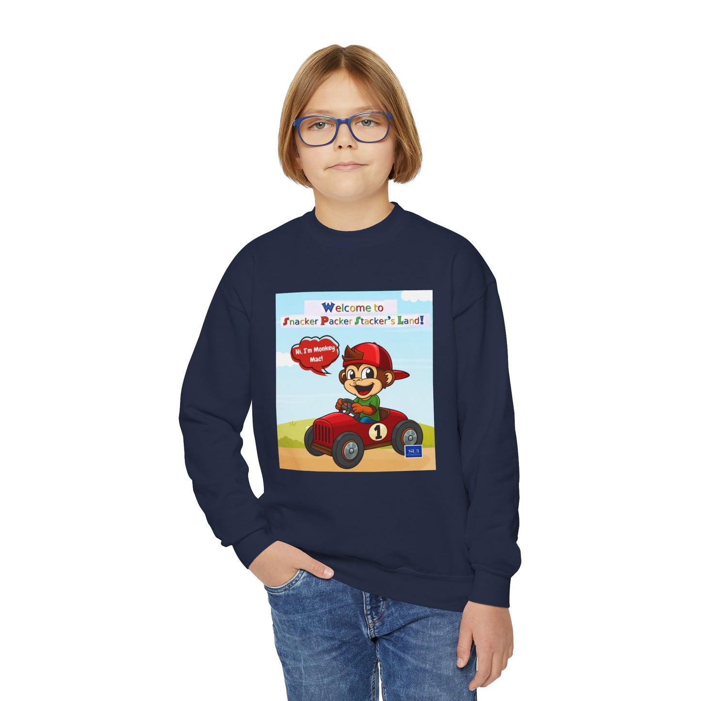 Youth Adventure Crewneck Sweatshirt - Welcome to Parker's Playful Planet