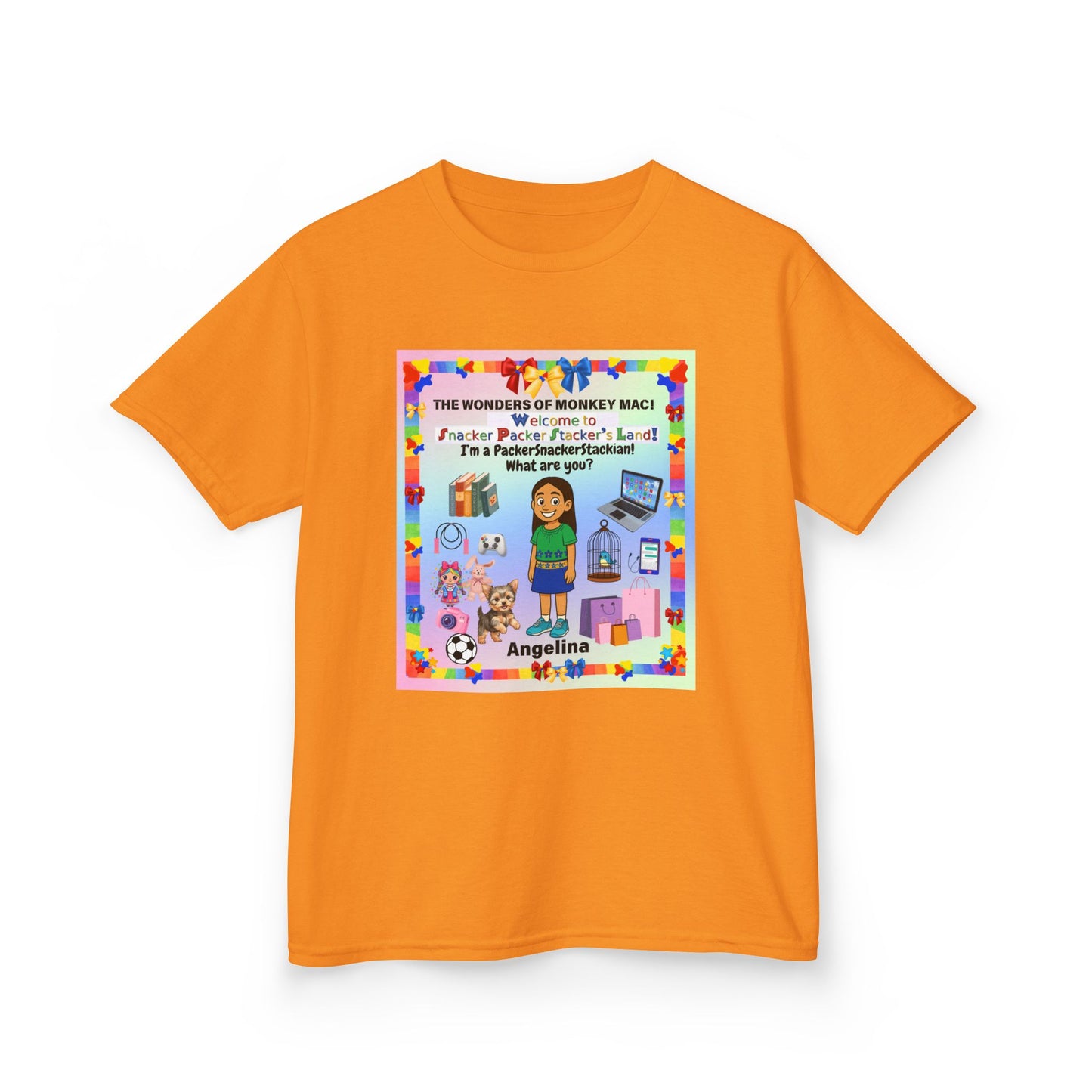 Youth Long Sleeve Tee — Personalized 'Angelina' Birthday/School Celebration Design