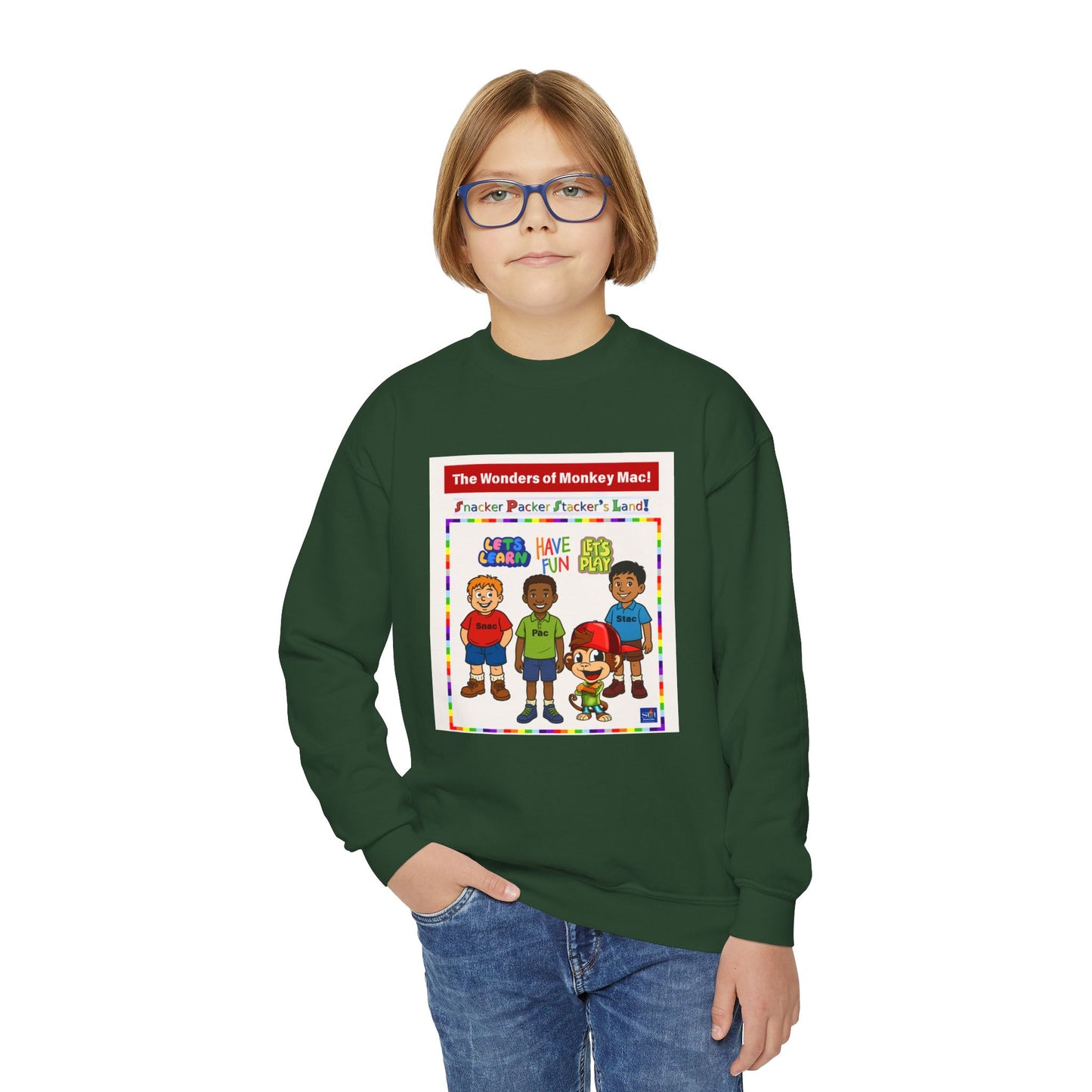 Youth Crewneck Sweatshirt - Welcome to Fun Land Design
