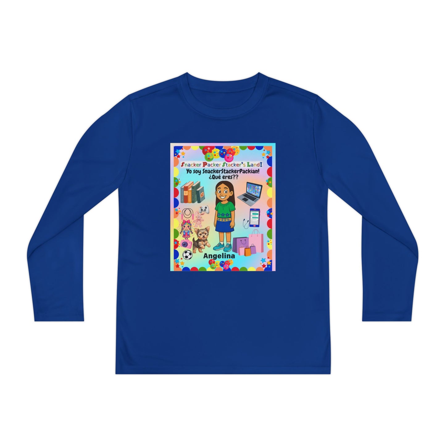 Youth Long Sleeve Tee — Personalized 'Angelina' Birthday/School Celebration Design