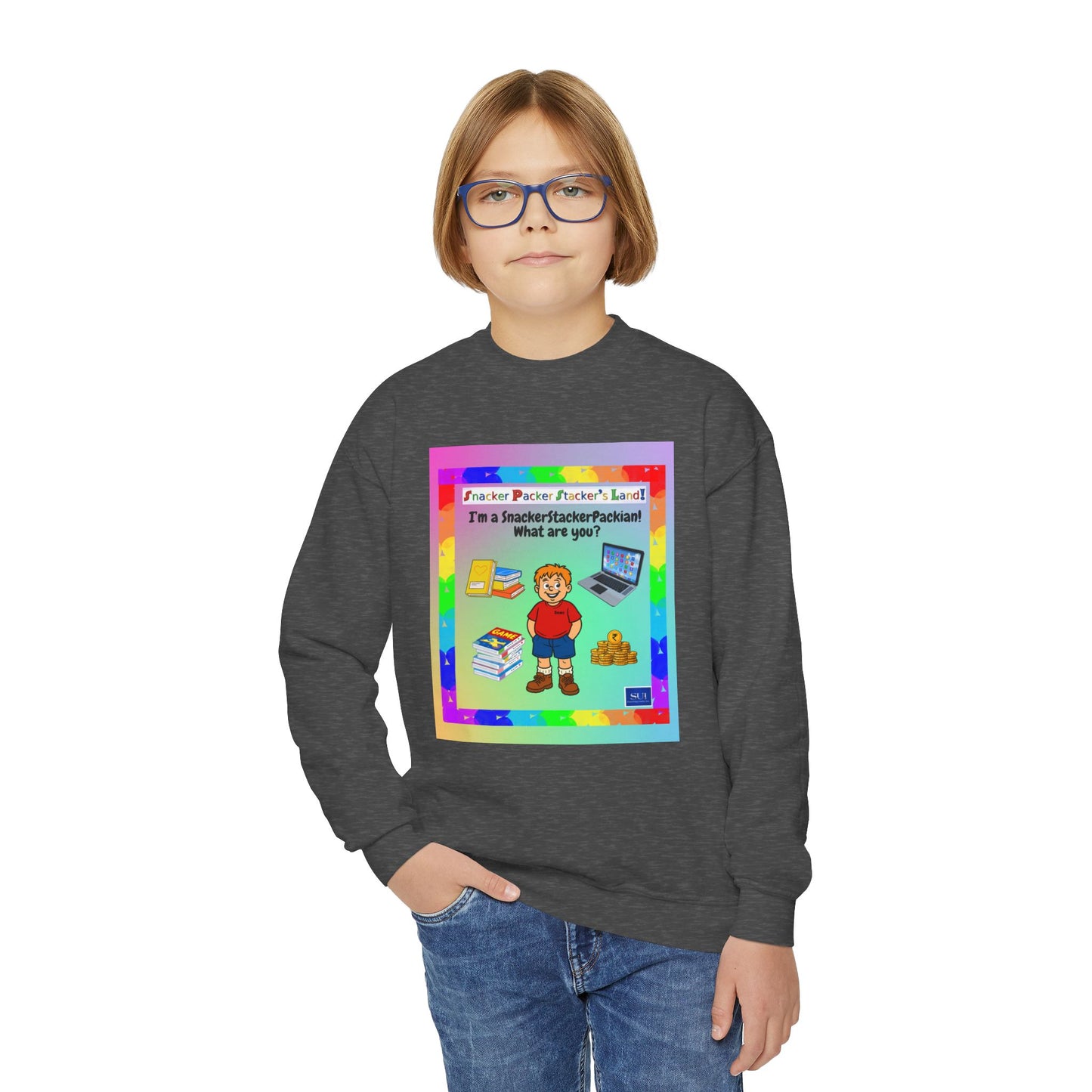 Youth Crewneck Sweatshirt - Inspirational Design for Kids