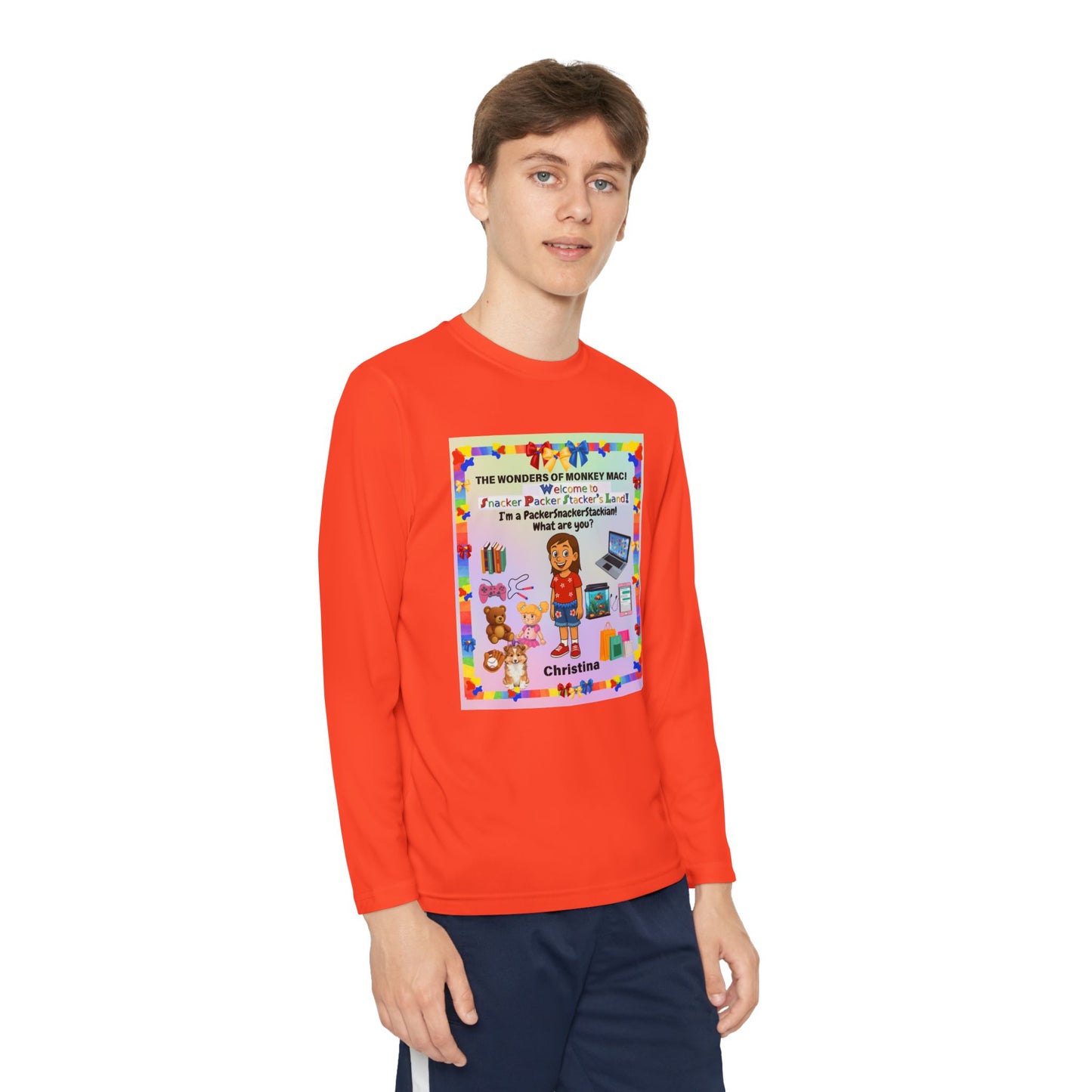 Youth Long Sleeve Tee — "I'm a Pantherchaser" Colorful Kids Reading & School Shirt