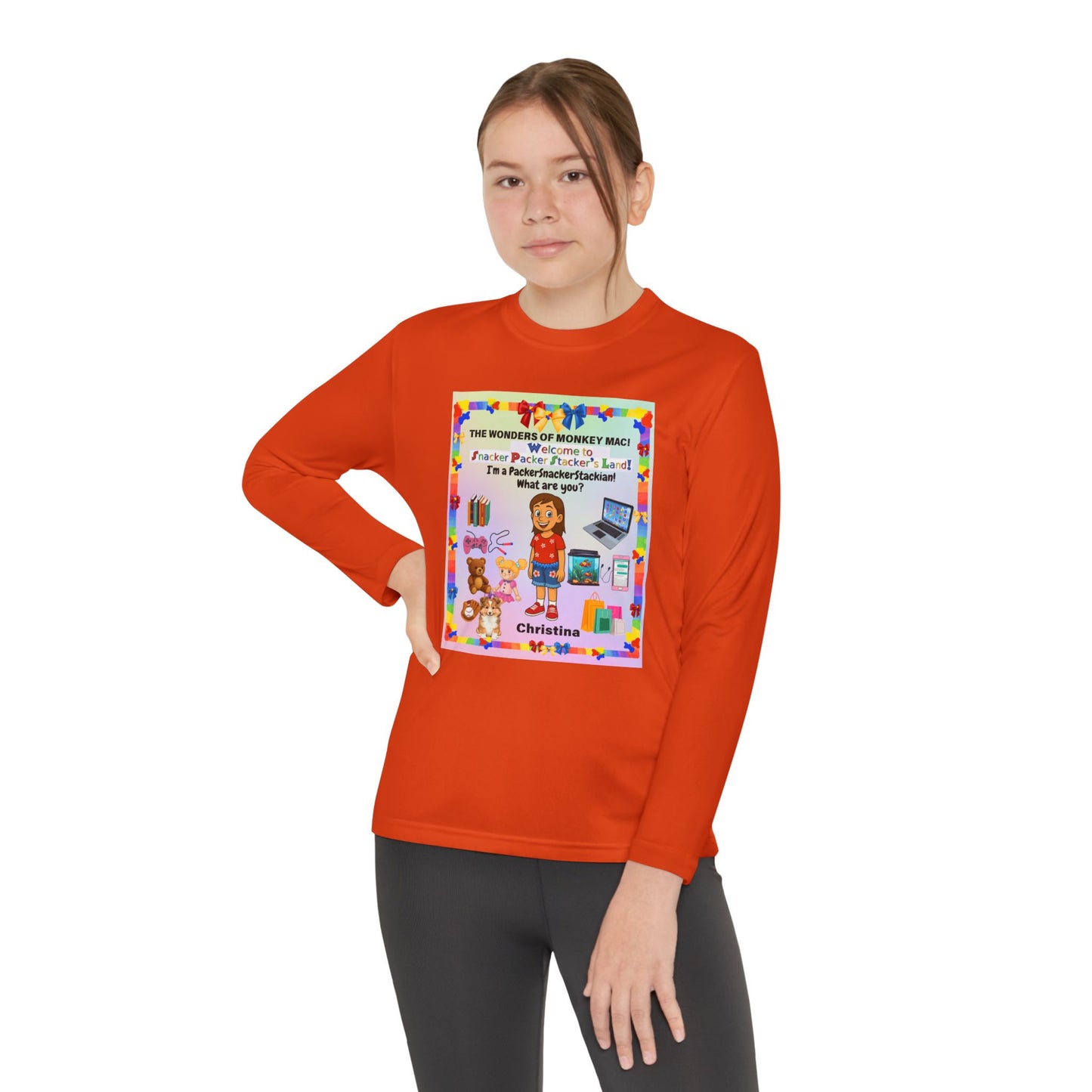 Youth Long Sleeve Tee — "I'm a Pantherchaser" Colorful Kids Reading & School Shirt
