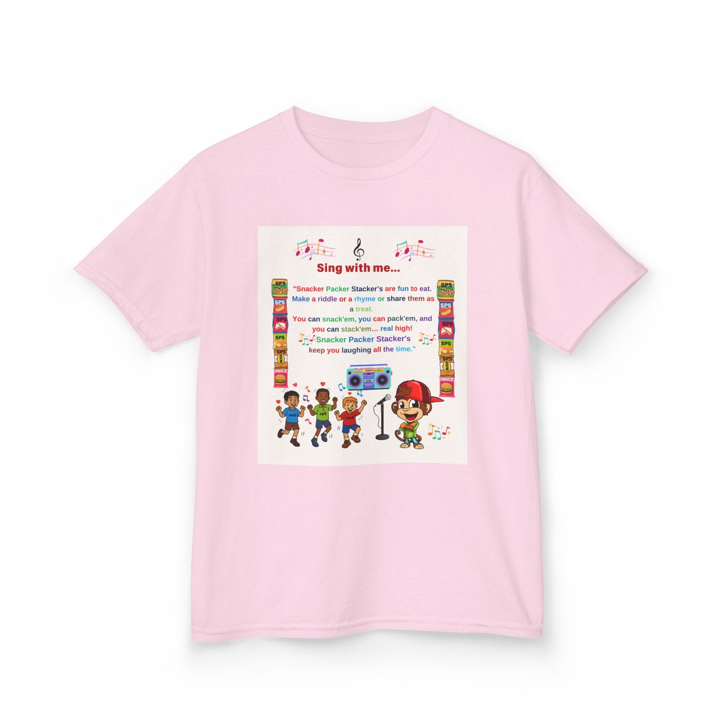 Kids Snacker Packer Stacker Snack Tee, Fun Food Shirt for Children, Snack Lover Gift, Kids Graphic Tee, Foodie T-shirt