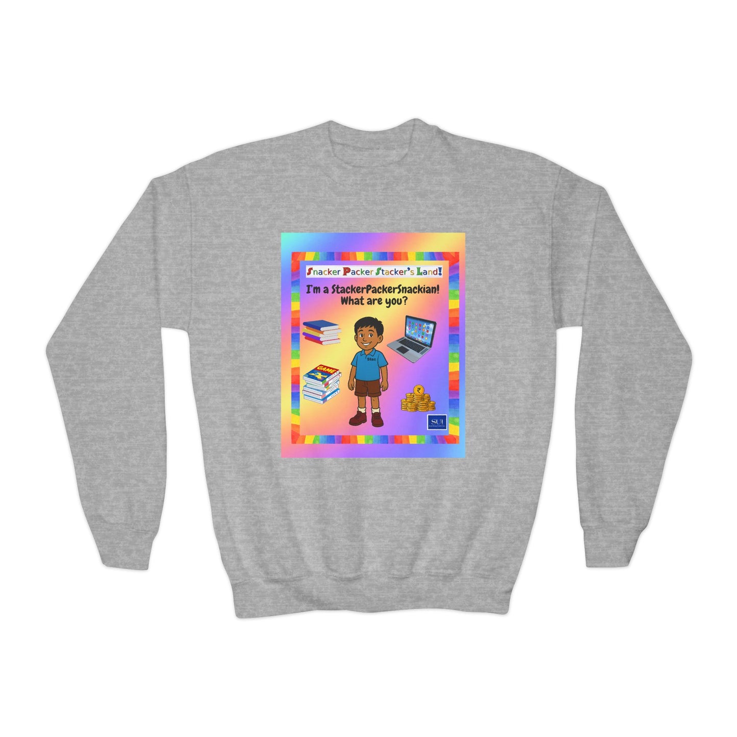 Youth Crewneck Sweatshirt - "I'm a Teacher's Favorite, What Are You?"
