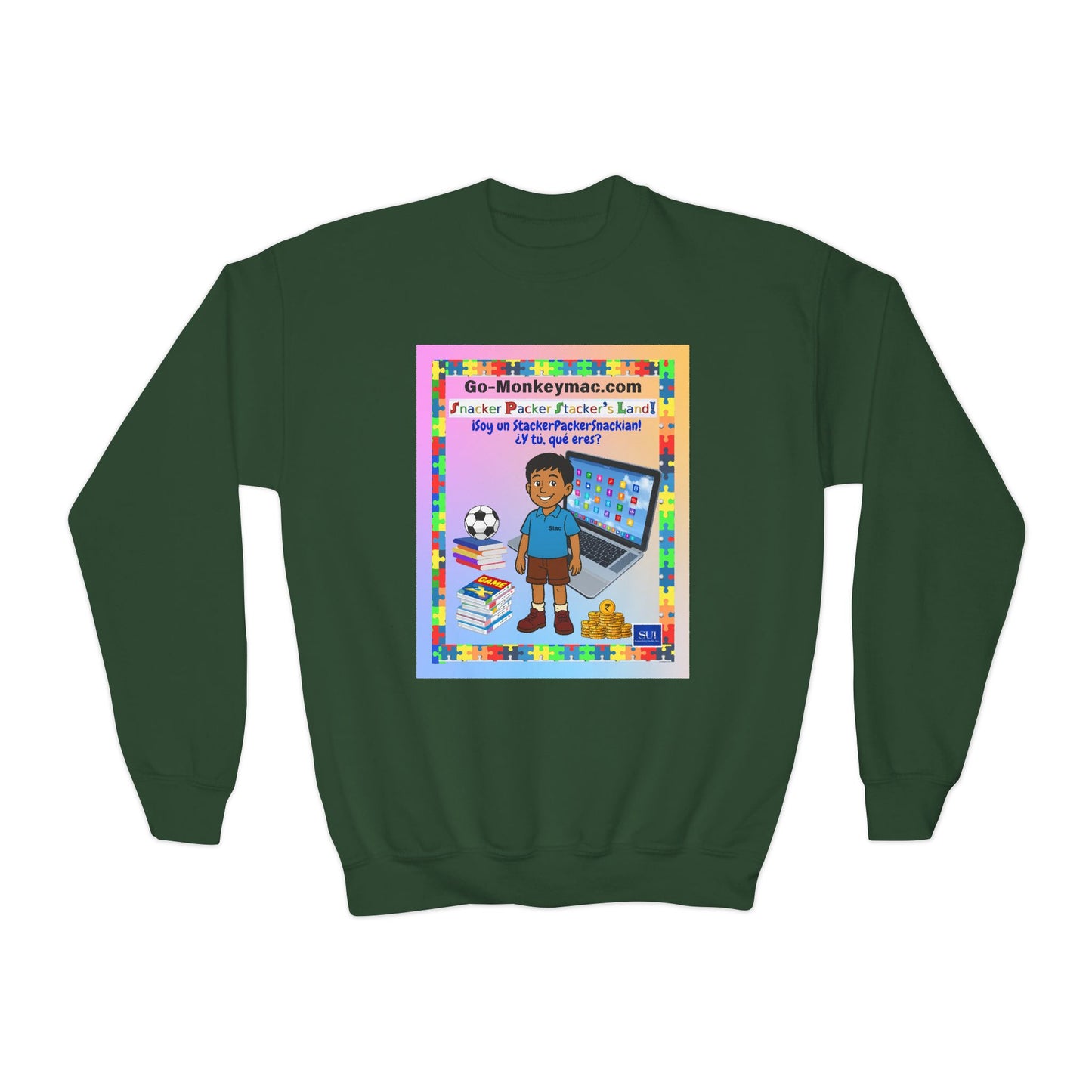 Youth Crewneck Sweatshirt - "I'm a Teacher's Favorite, What Are You?"