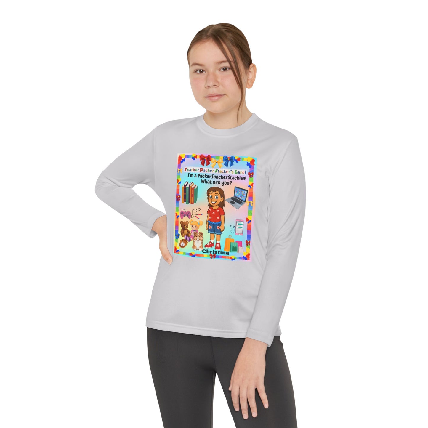 Youth Long Sleeve Tee — I’m a" PackerSnackerStackian!"  What are you?