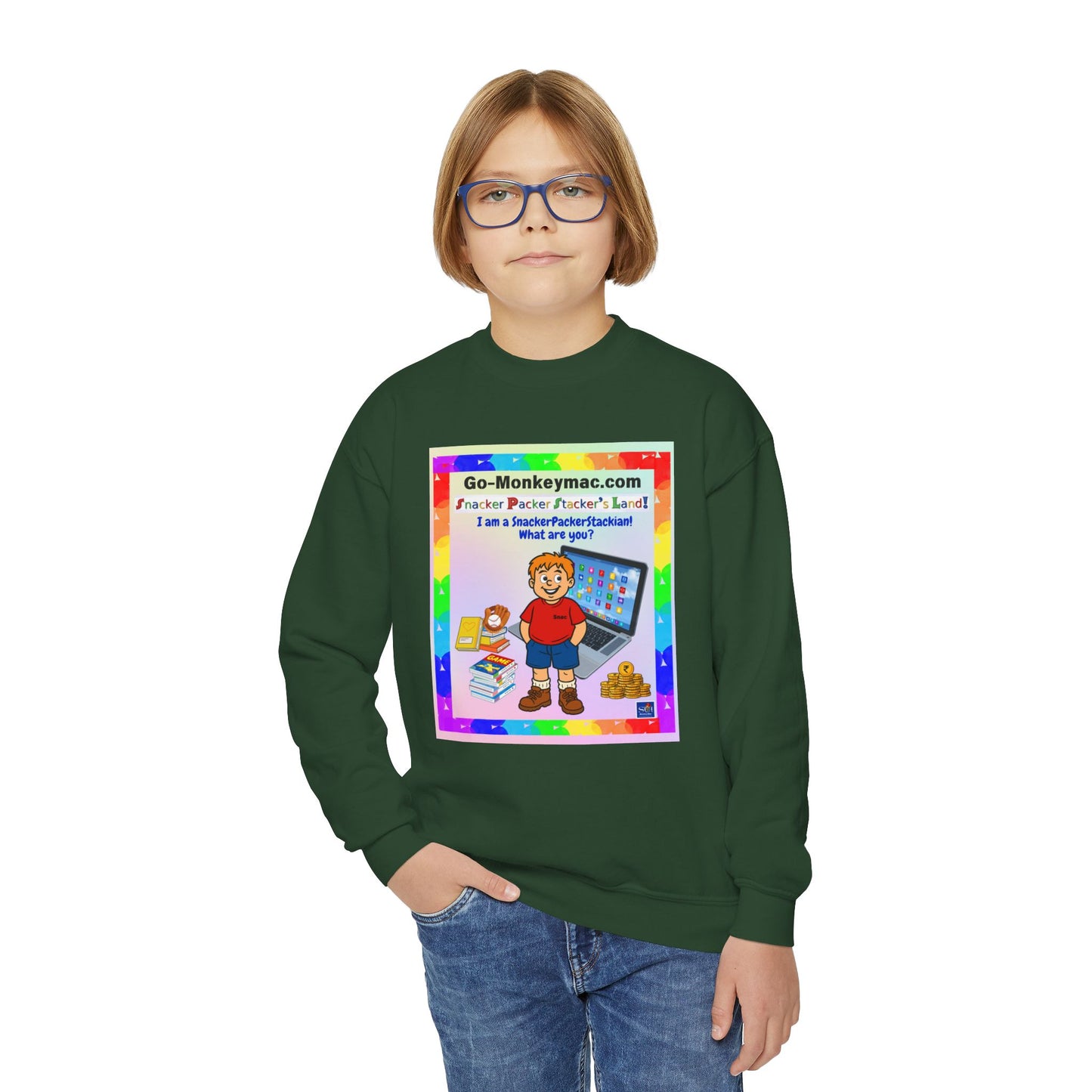 Youth Crewneck Sweatshirt - Inspirational Design for Kids