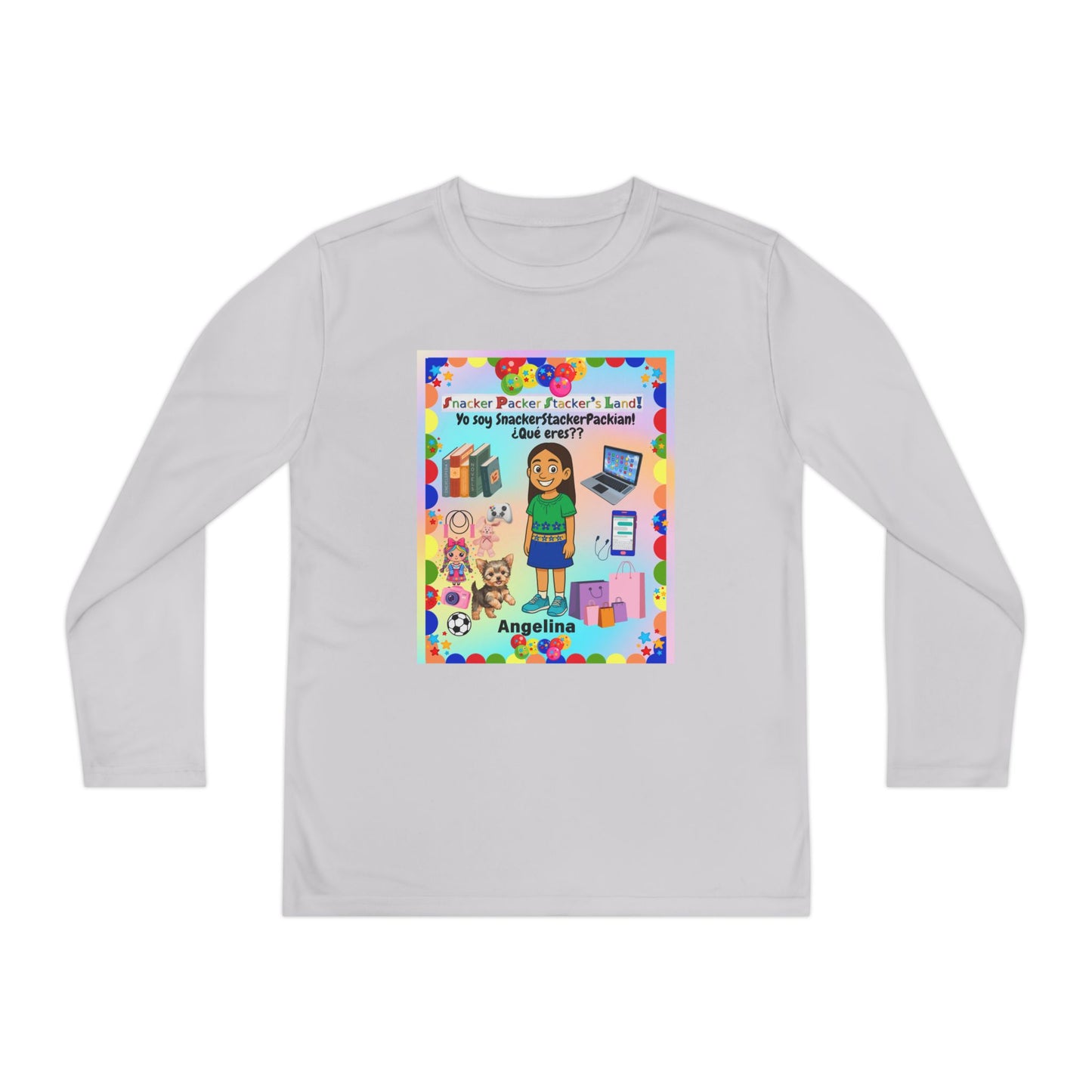 Youth Long Sleeve Tee — Personalized 'Angelina' Birthday/School Celebration Design