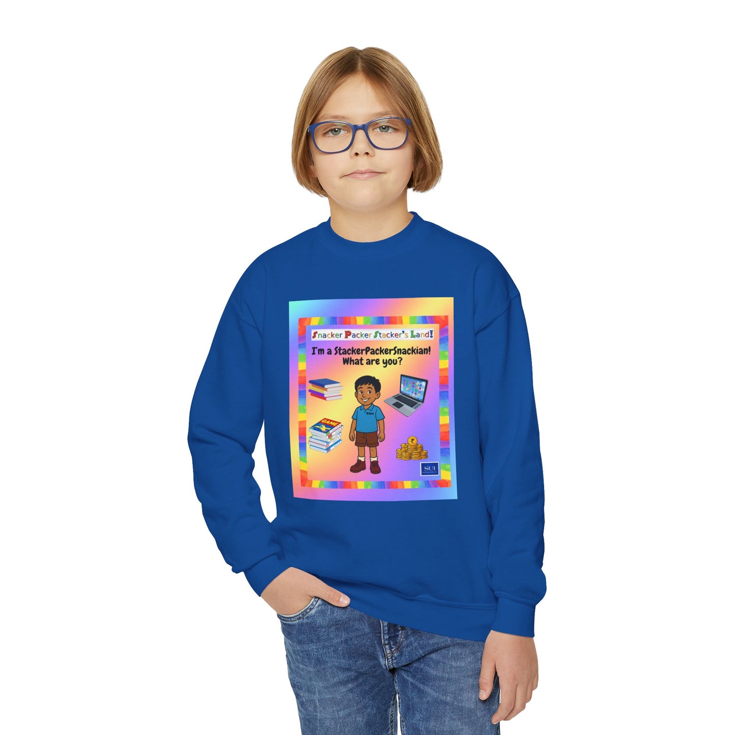 Youth Crewneck Sweatshirt - "I'm a Teacher's Favorite, What Are You?"