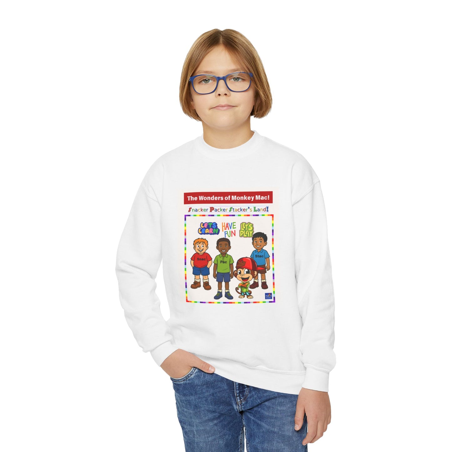 Youth Crewneck Sweatshirt - Welcome to Fun Land Design