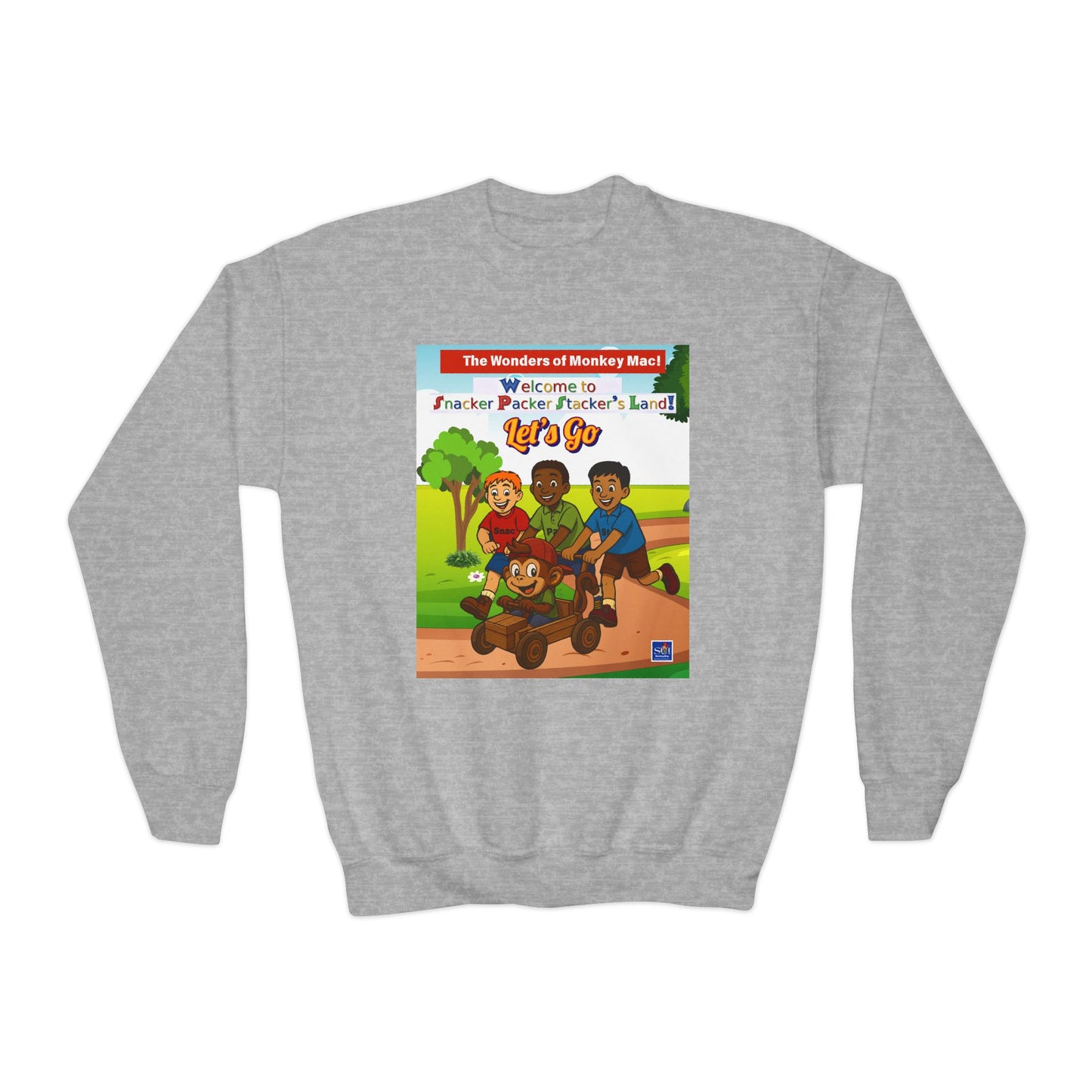 Kids' Cartoon Adventure Crewneck Sweatshirt
