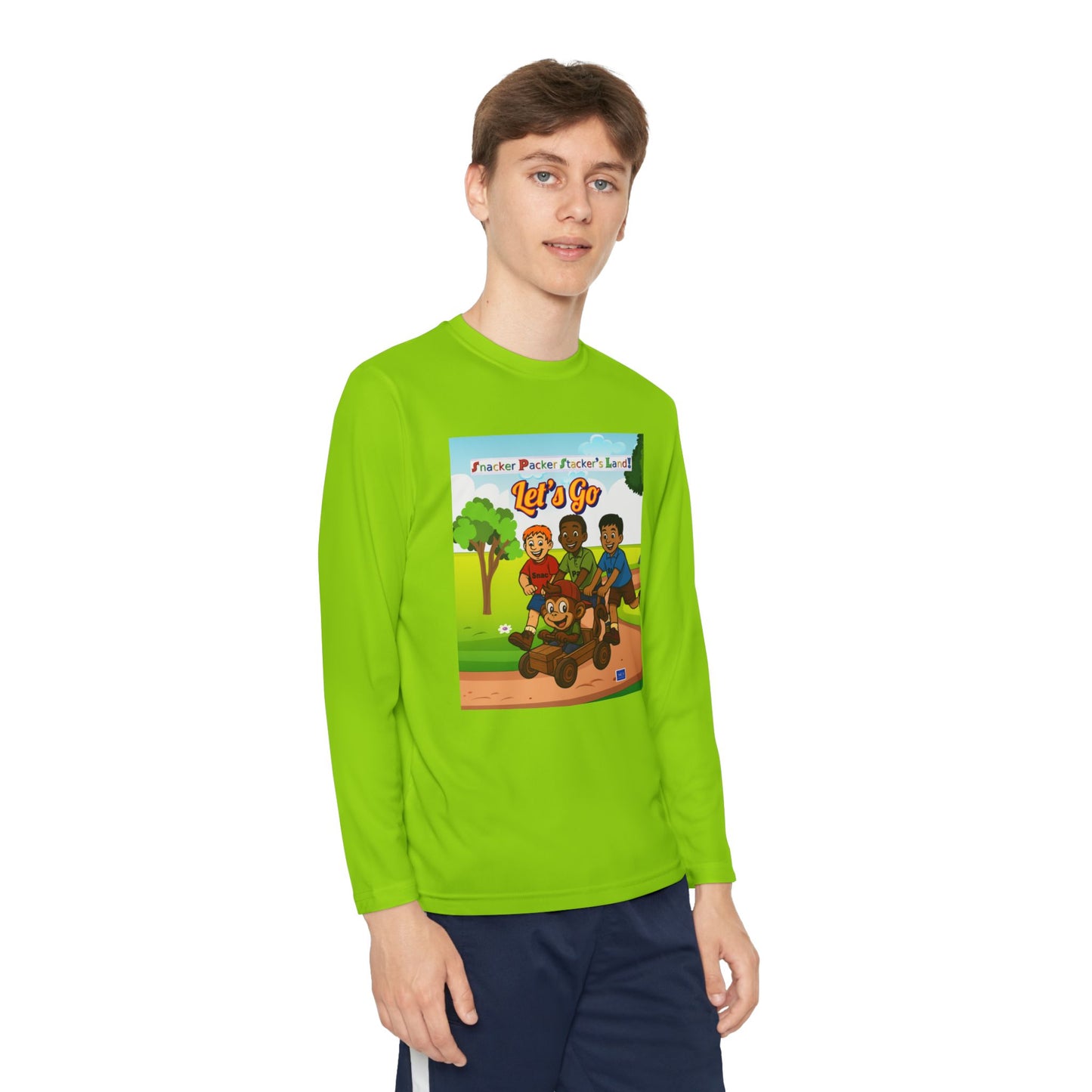 Youth Long Sleeve Graphic Tee - Let's Go Adventure Shirt