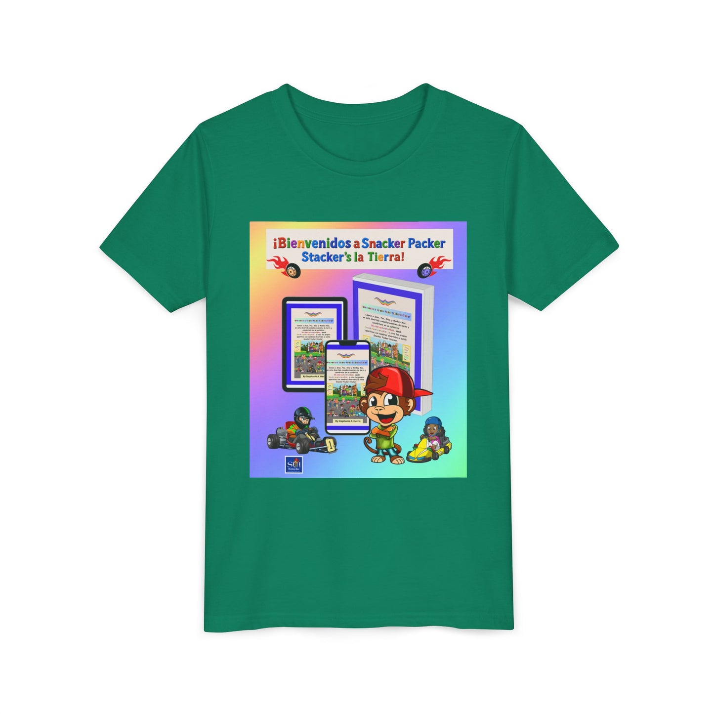 Youth Tee - (Spanish) Bienvenidos a Stacker Pack: Colorful Kid Gamer Graphic Shirt