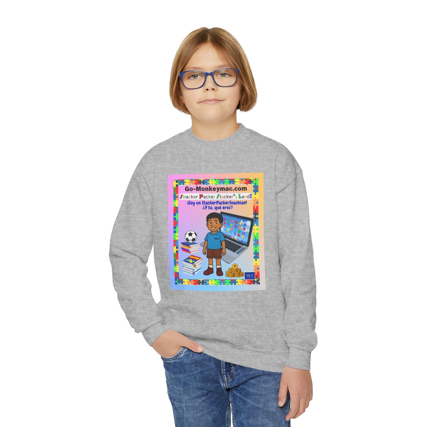 Youth Crewneck Sweatshirt - "I'm a Teacher's Favorite, What Are You?"